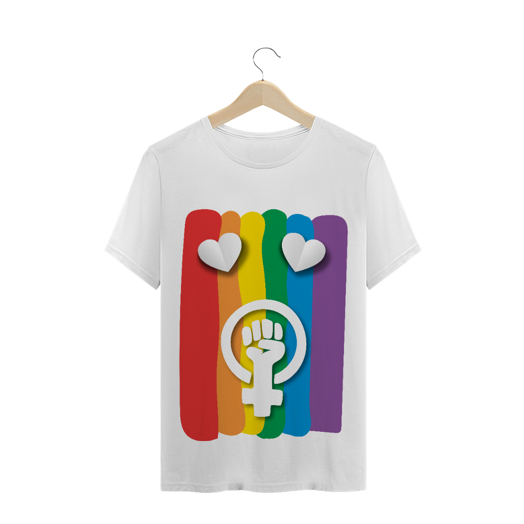 Nome do produto  T-Shirt LGBTQIA+, Feminismo e Amor