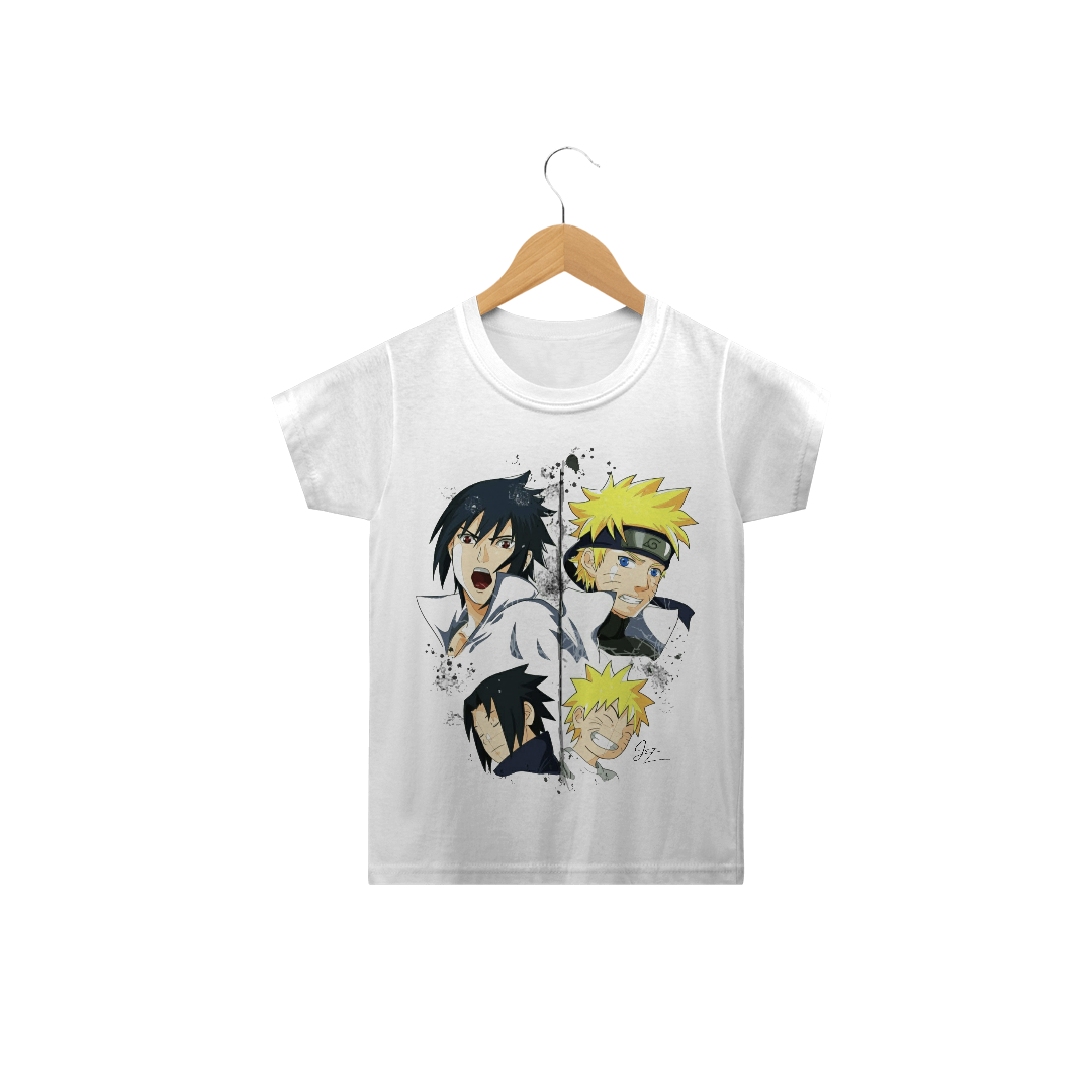 Nome do produto  Camiseta Infantil - Naruto e Sasuke