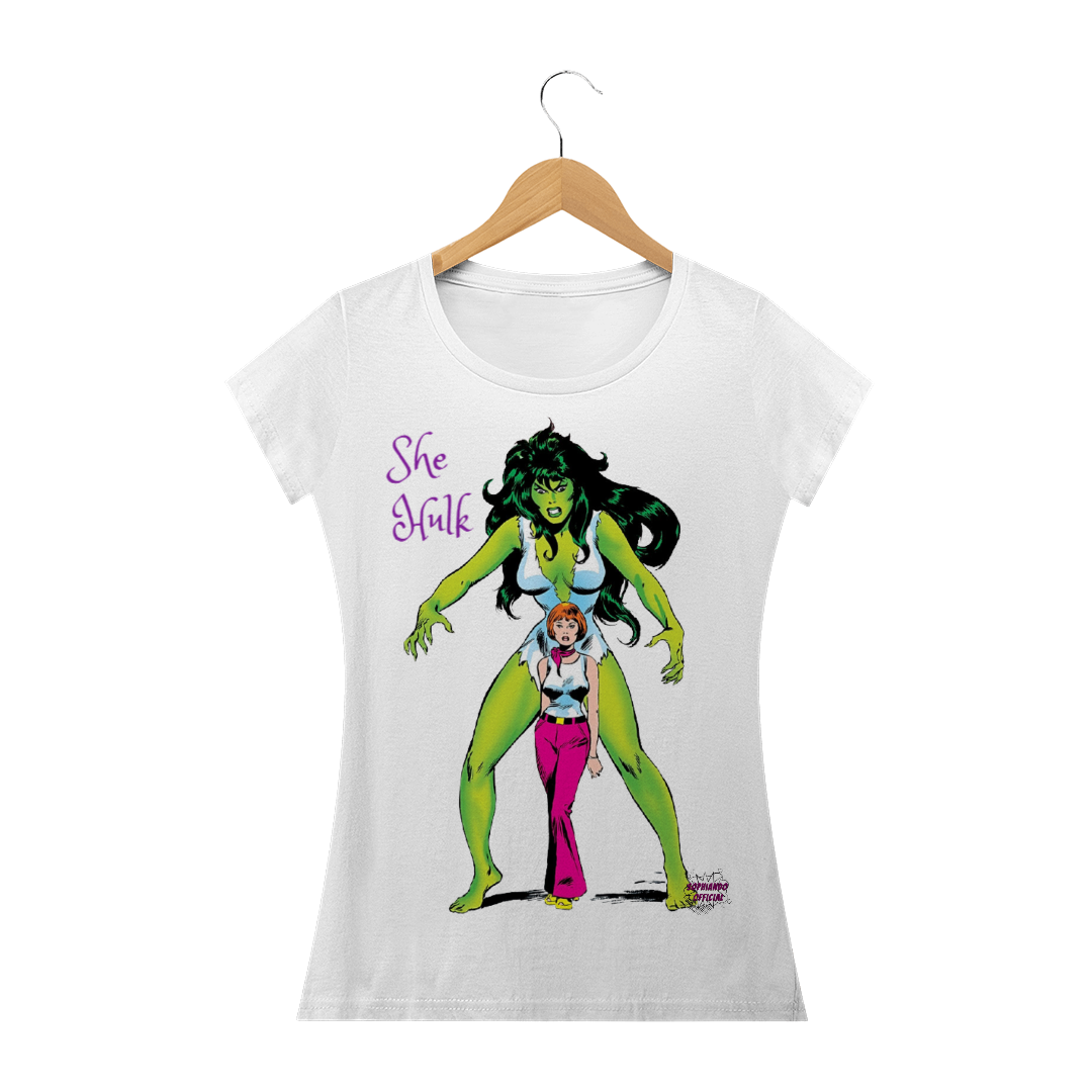 Nome do produto  She-Hulk Transforme! Camisa Feminina baby long quality
