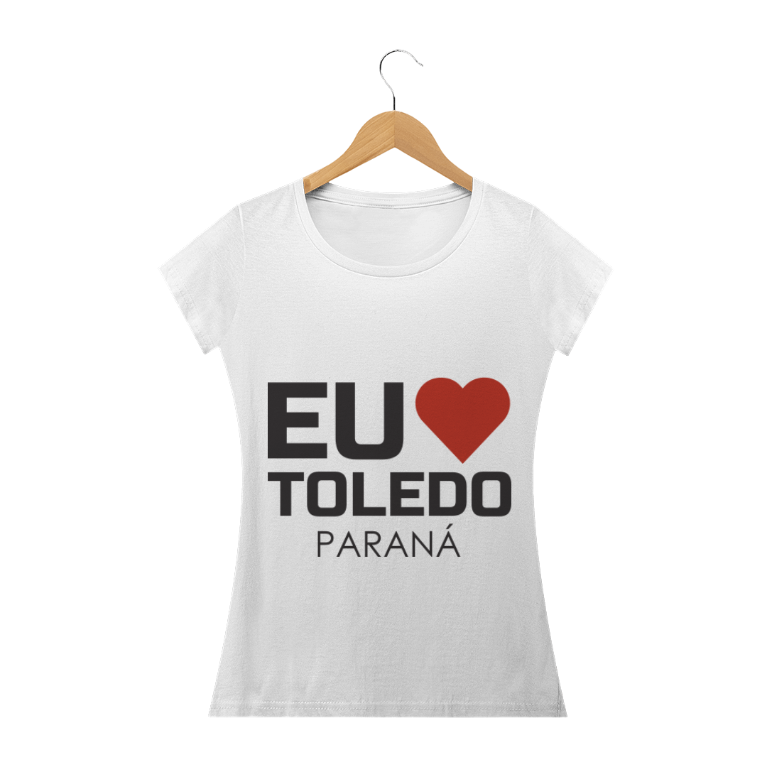 Nome do produto  Camiseta Baby Long Feminina - Eu Amo Toledo Paraná