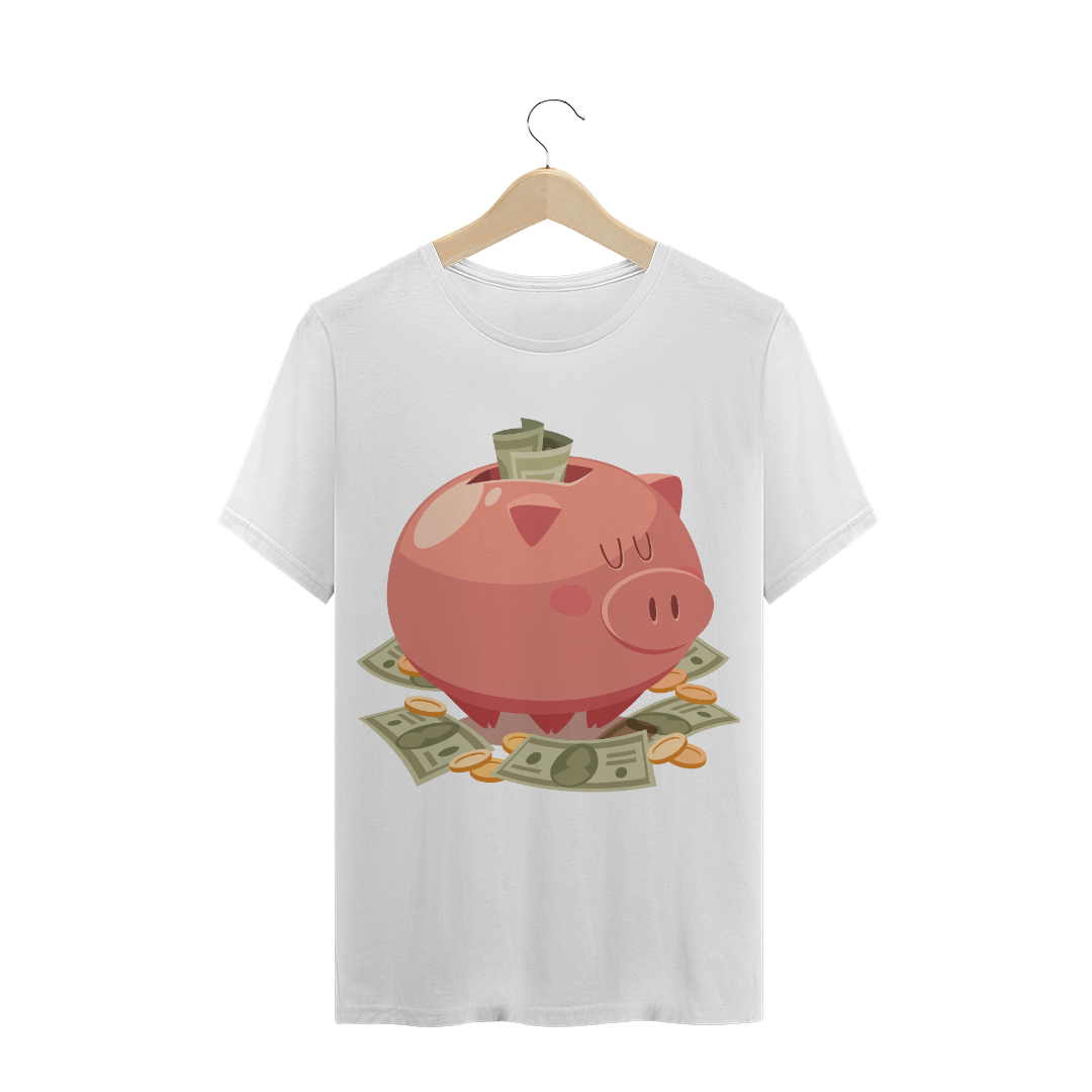 Nome do produto  Camiseta Masculina - Porco da Poupança