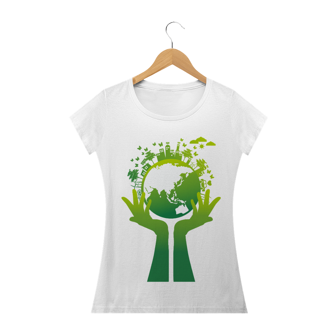 Nome do produto  Camiseta Baby Long Feminina - Planeta Sustentável