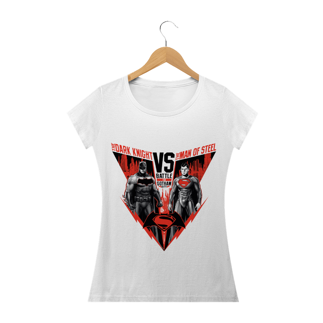 Nome do produto  Camiseta Baby Long Feminina - Batman vs Superman