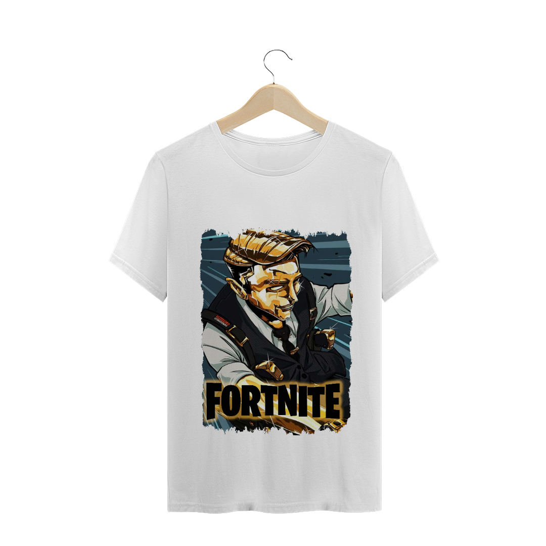 camiseta fortnite skin dourado 