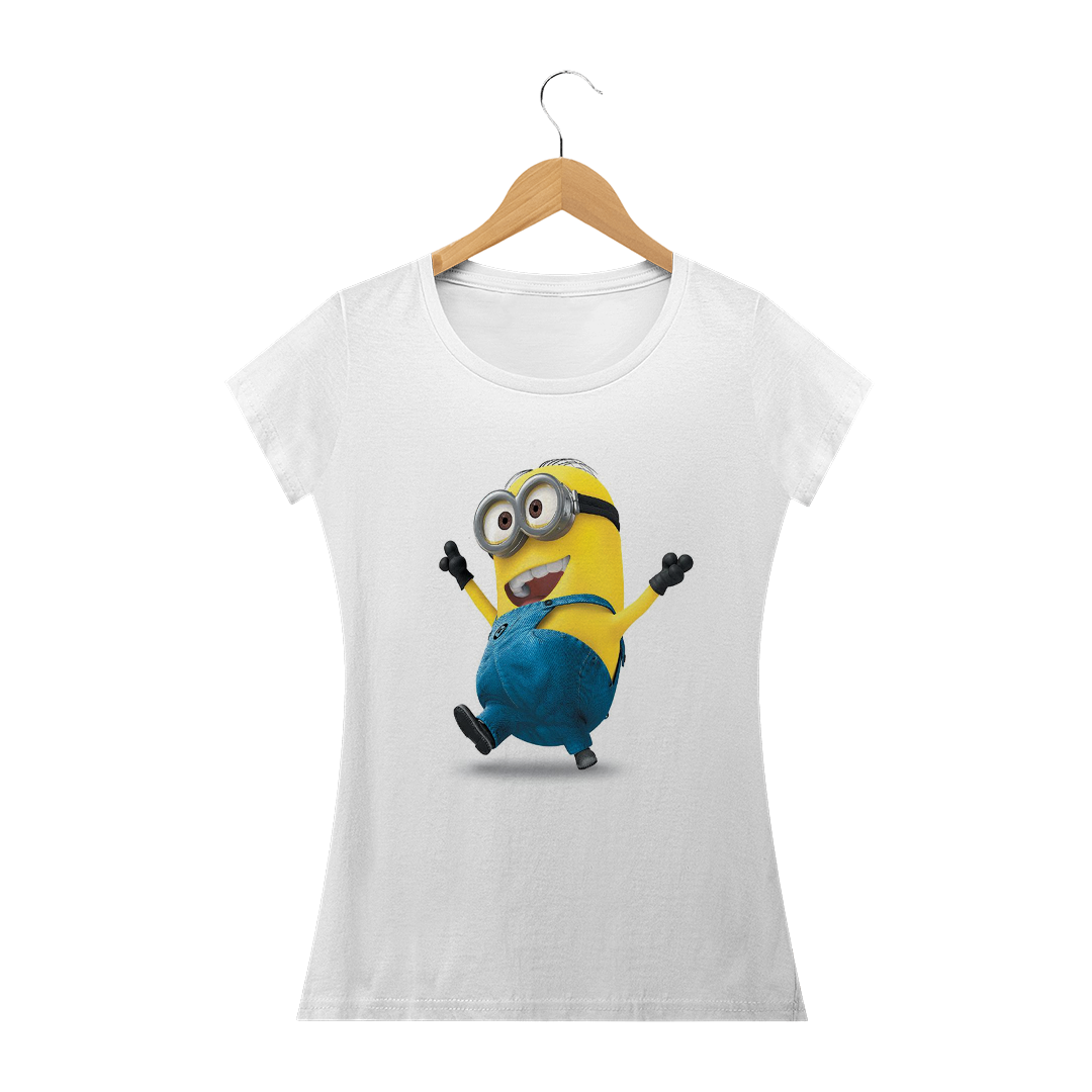 CAMISETA FEMININA BABY LONG MINIONS