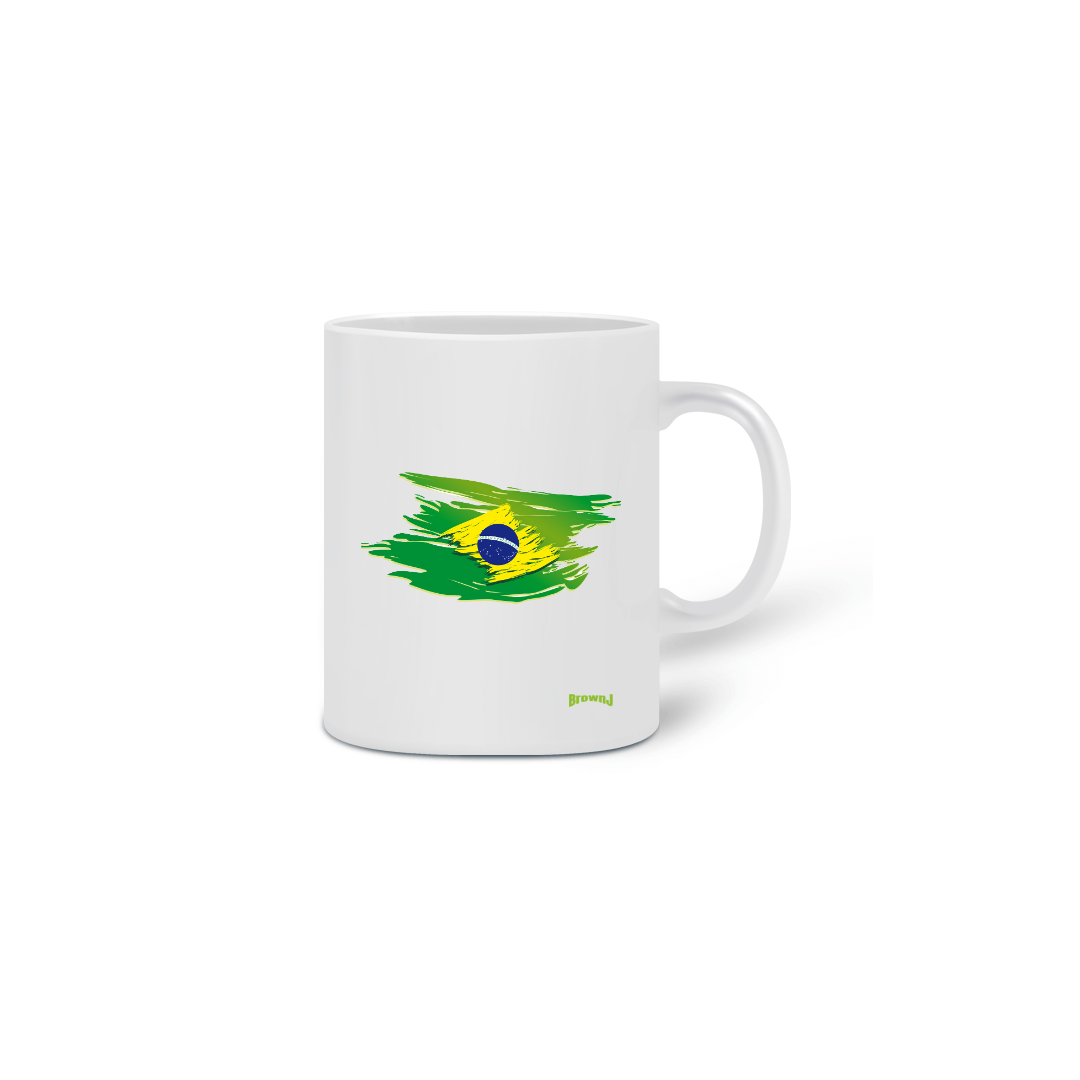 Caneca Brasil em cerâmica.