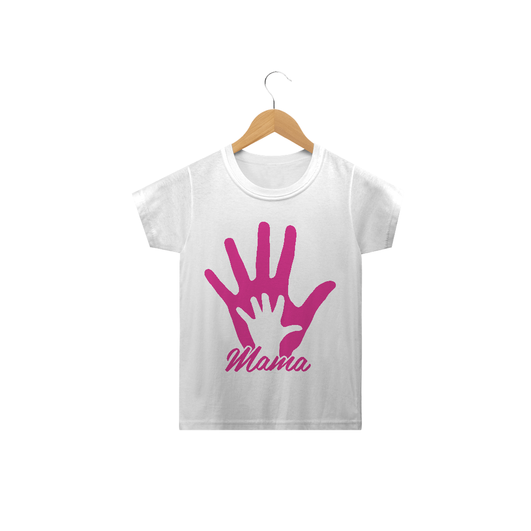 Camiseta Classic Infantil Estampa Mão Mamãe