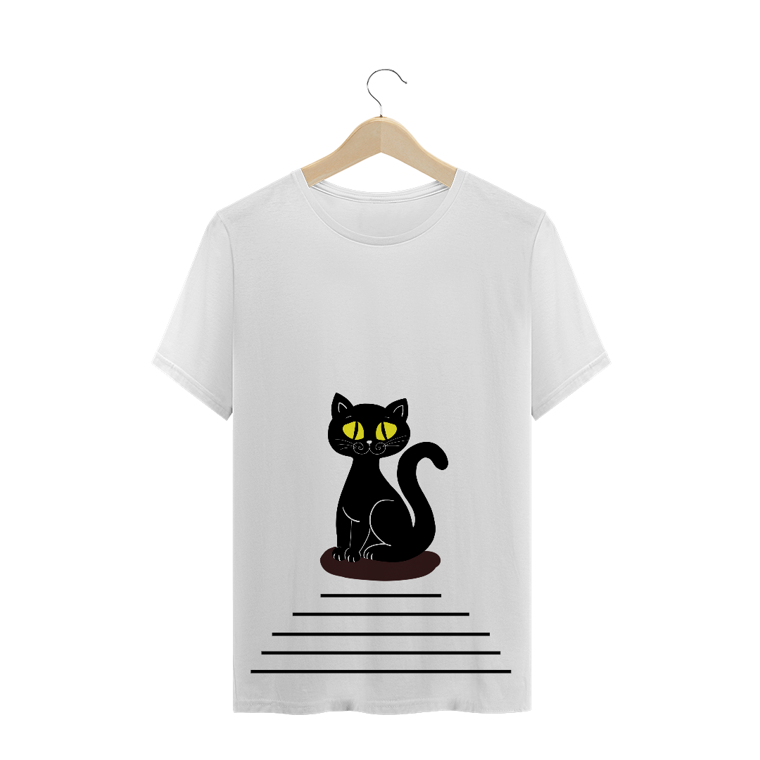T-SHIRT GATINHO PRETO