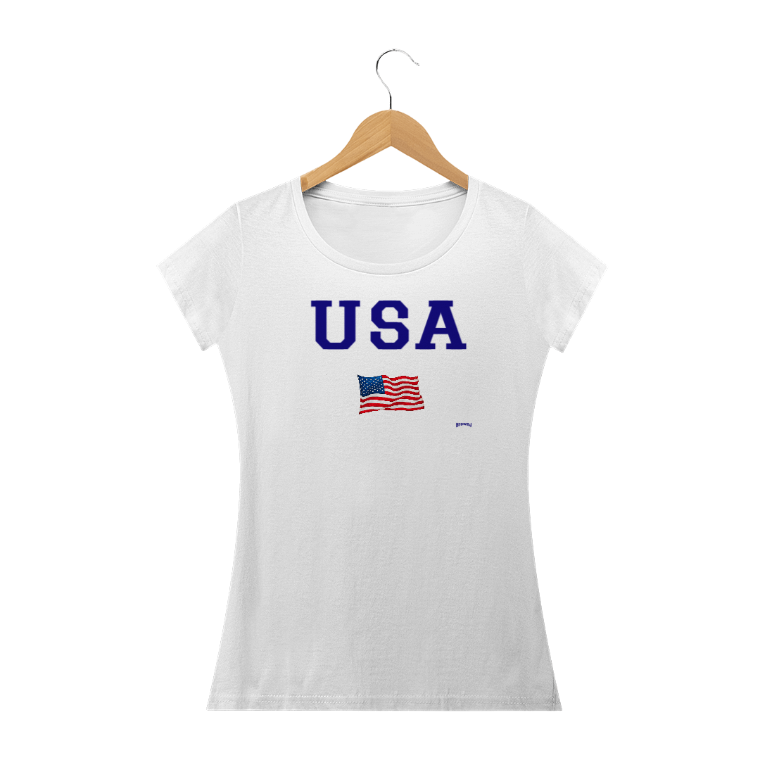 Nome do produto  Camiseta Feminina USA Baby Long Quality