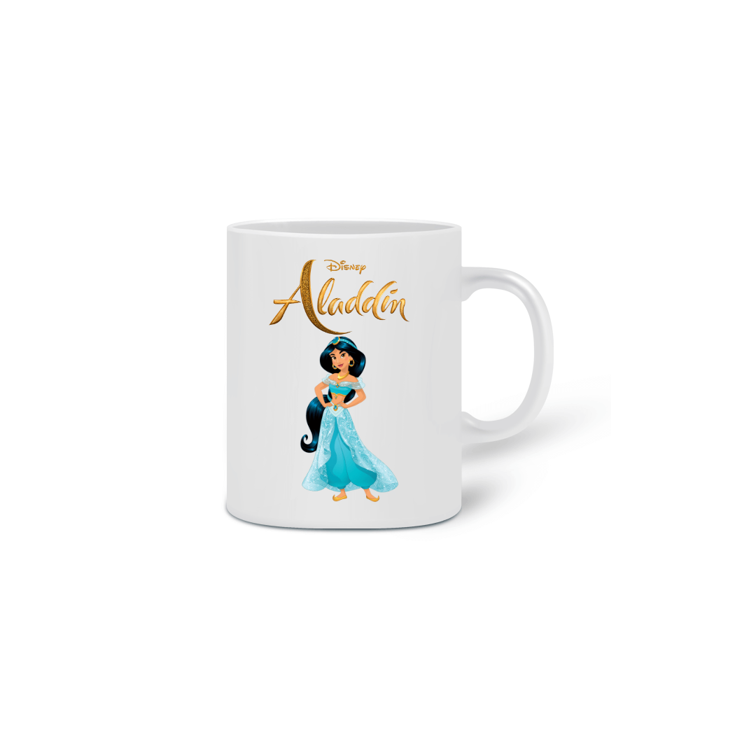 Nome do produto  Coleção Canecas das Princesas - Jasmine Aladdin