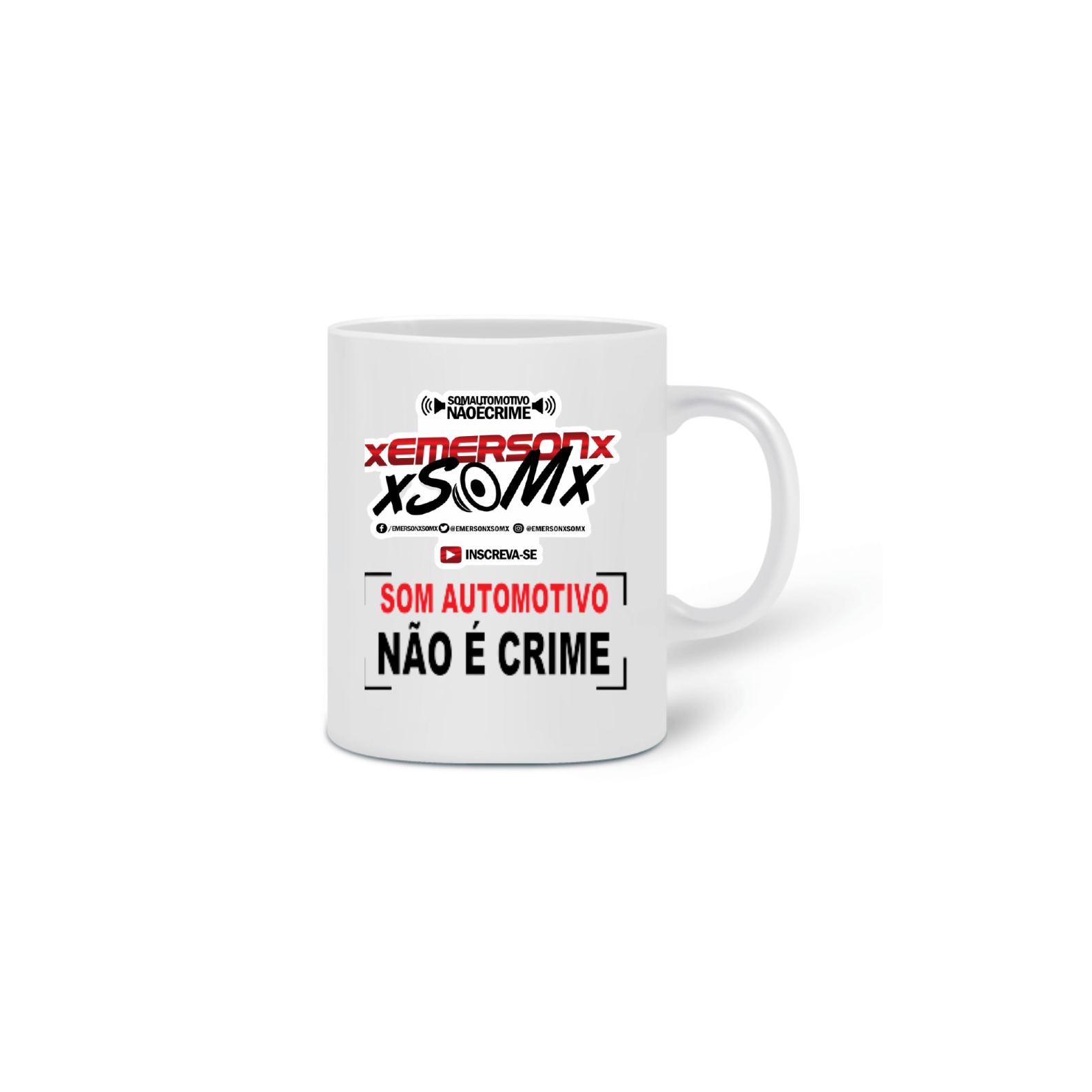 Nome do produto  CANECA SOM AUTOMOTIVO NÃO E CRIME