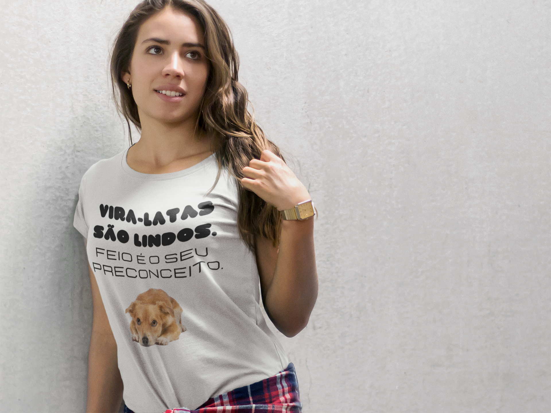 Camiseta Prime - Feio é o seu preconceito - Cor Branca