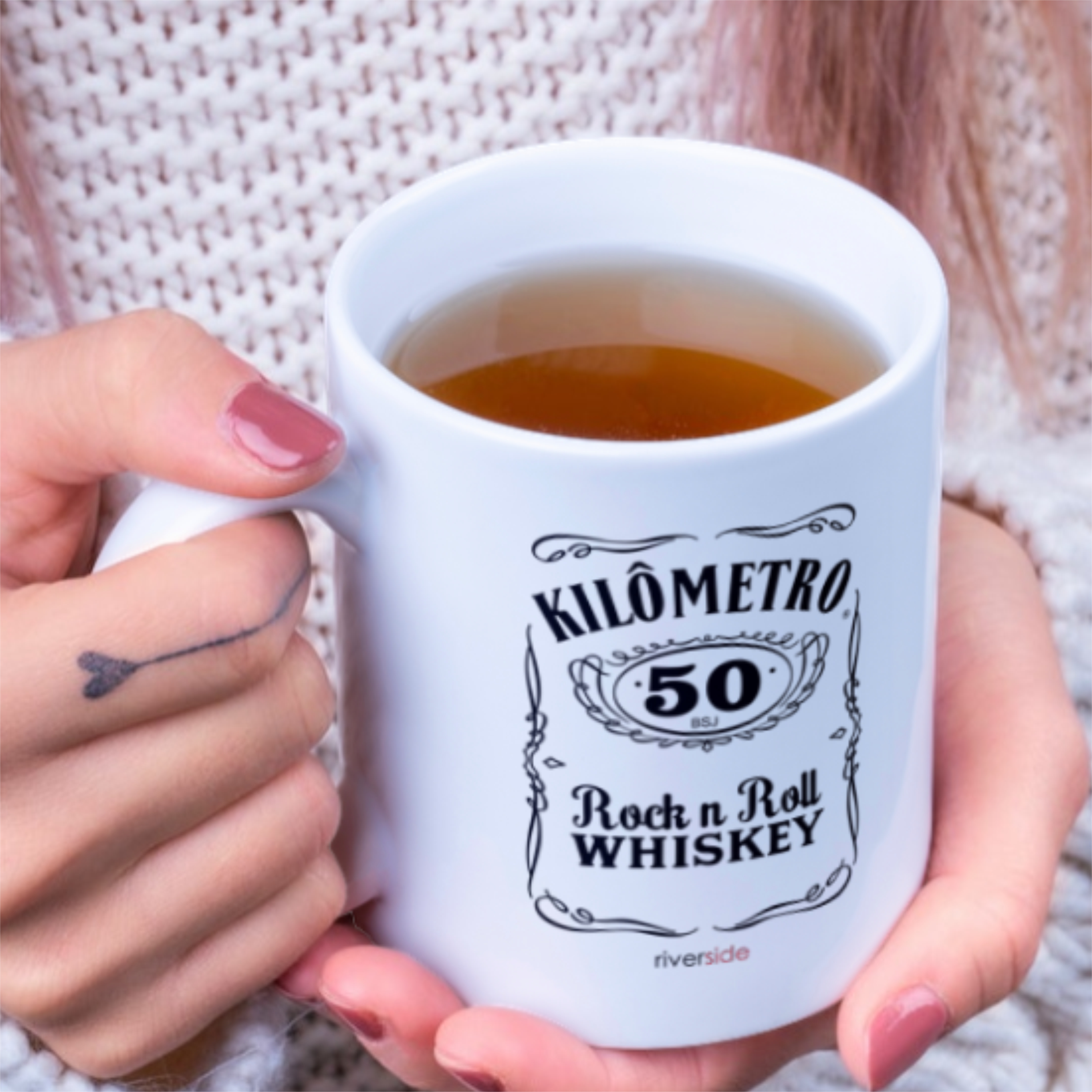 Nome do produto  Caneca Cerâmica Kilômetro 50 Branca