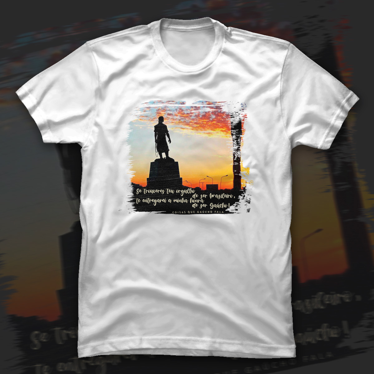 Nome do produto  Camiseta Orgulho de Ser Brasileiro, Honra de Ser Gaúcho