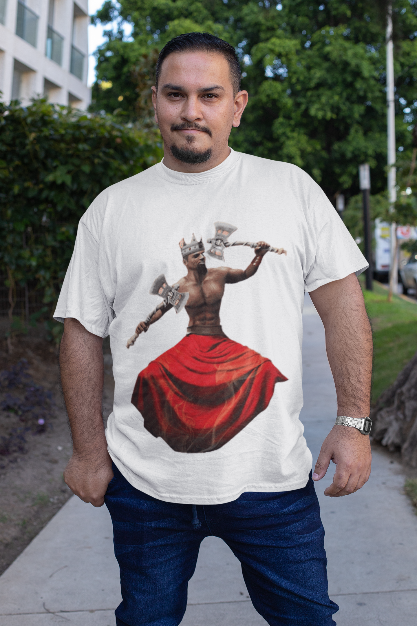 Camiseta do Orixá Xangô (Modelo Plus Size)