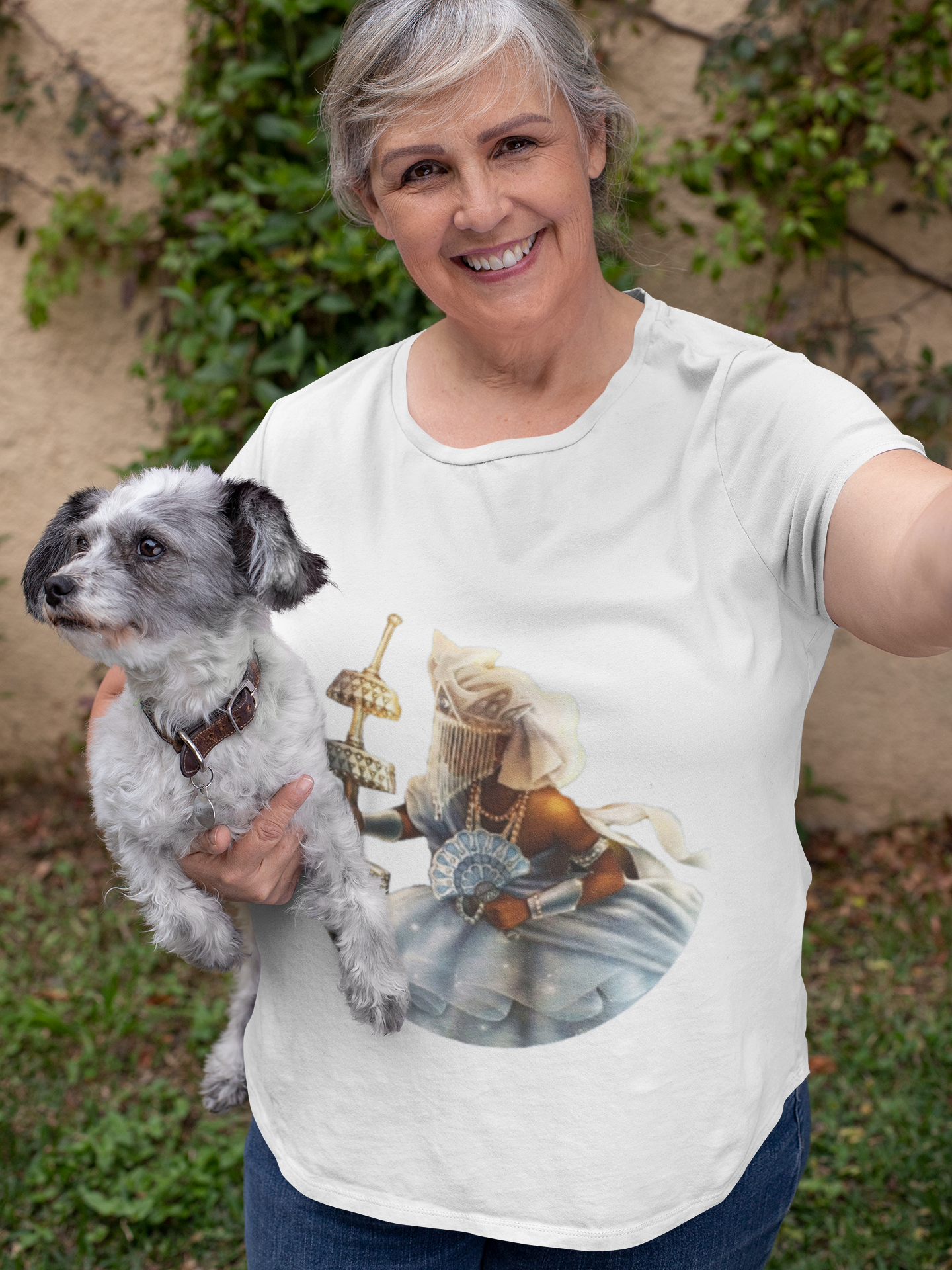 Camiseta do Orixá Oxalá (Modelo Plus Size)