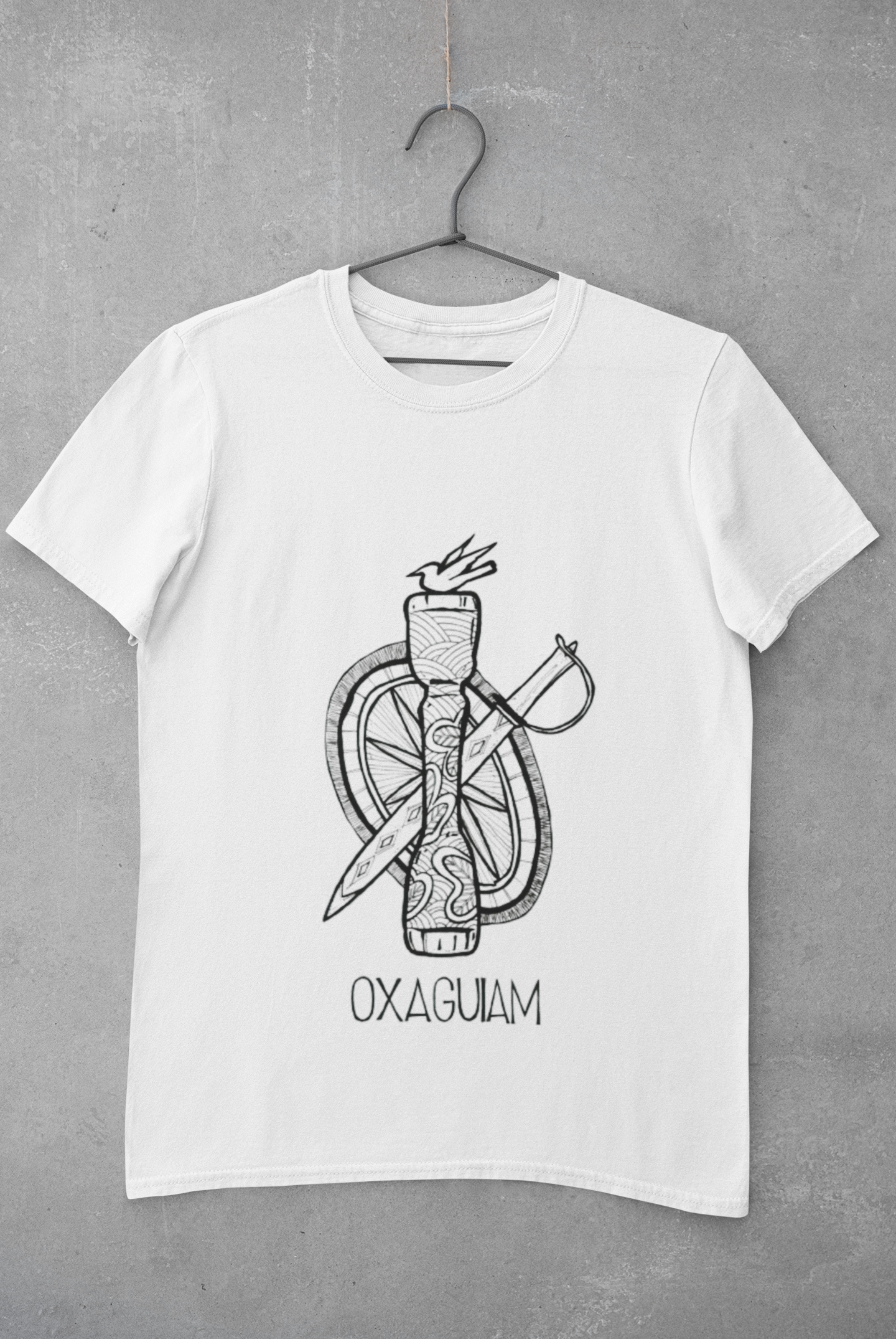 Camiseta Orixá Oxaguiam (Modelo Plus Size)