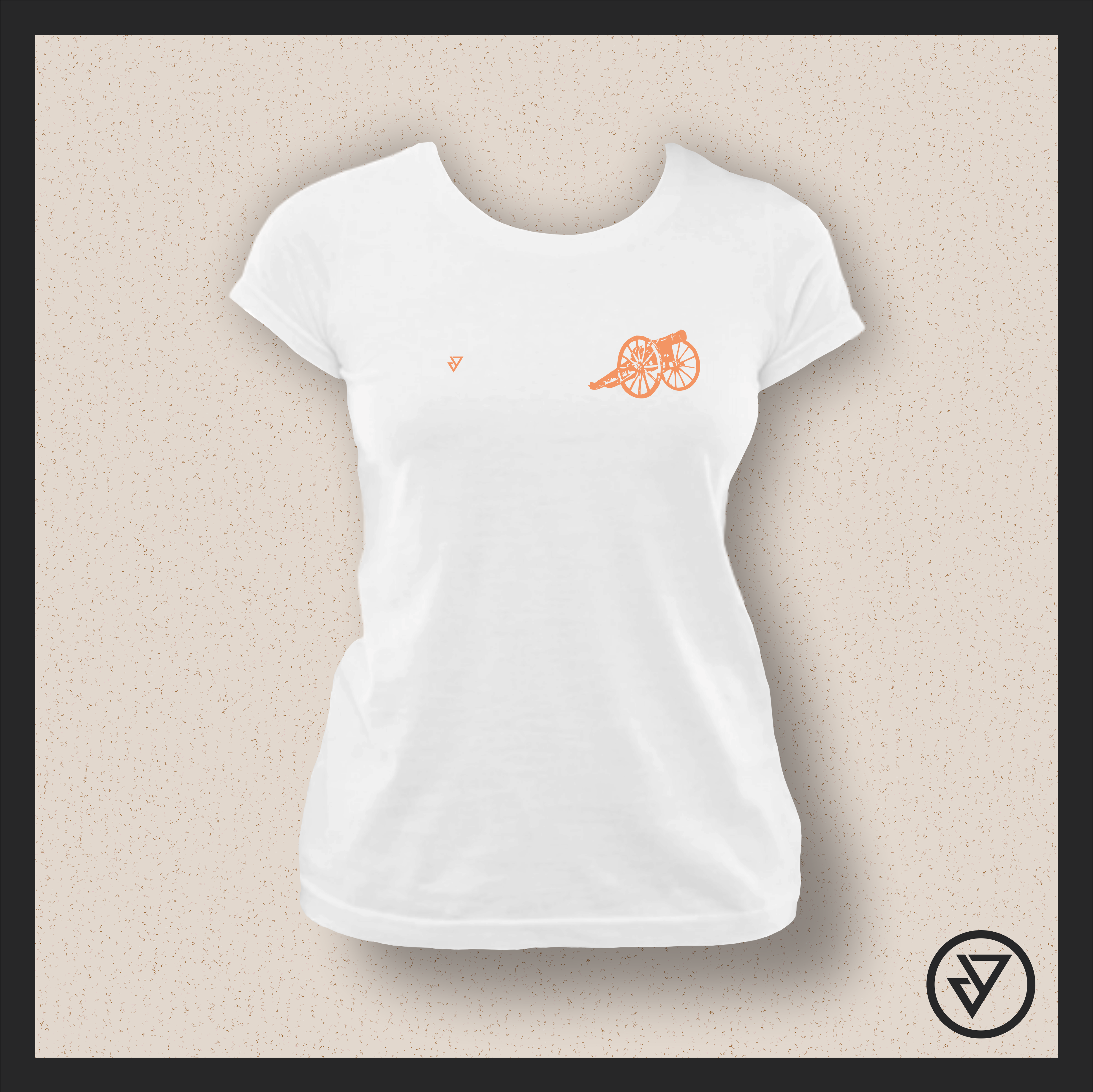 Camisa Feminina AC/DC (For Those About to Rock) - Branca/Preta