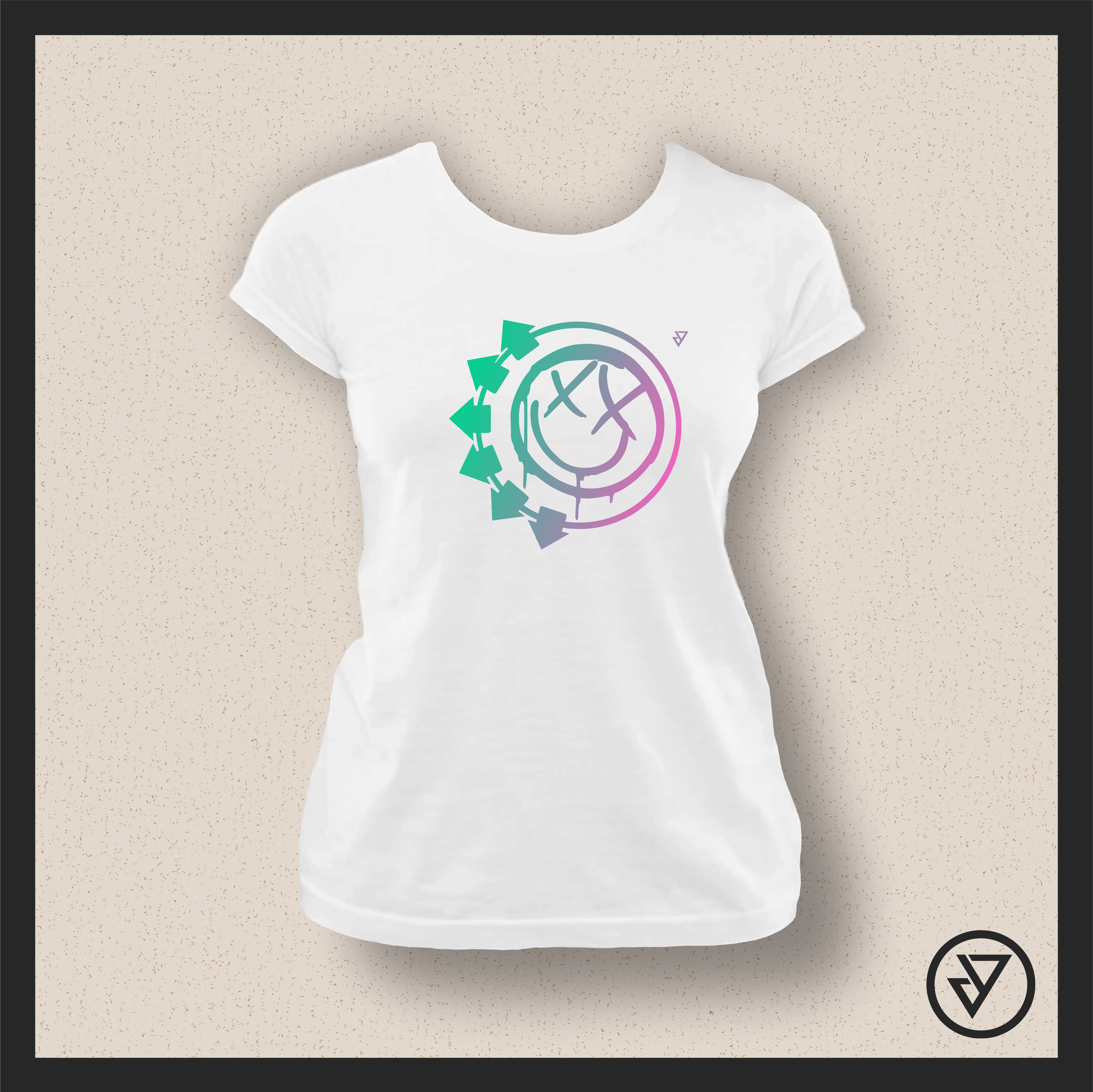 Nome do produto  Camisa Feminina Blink-182 - Branca/Preta