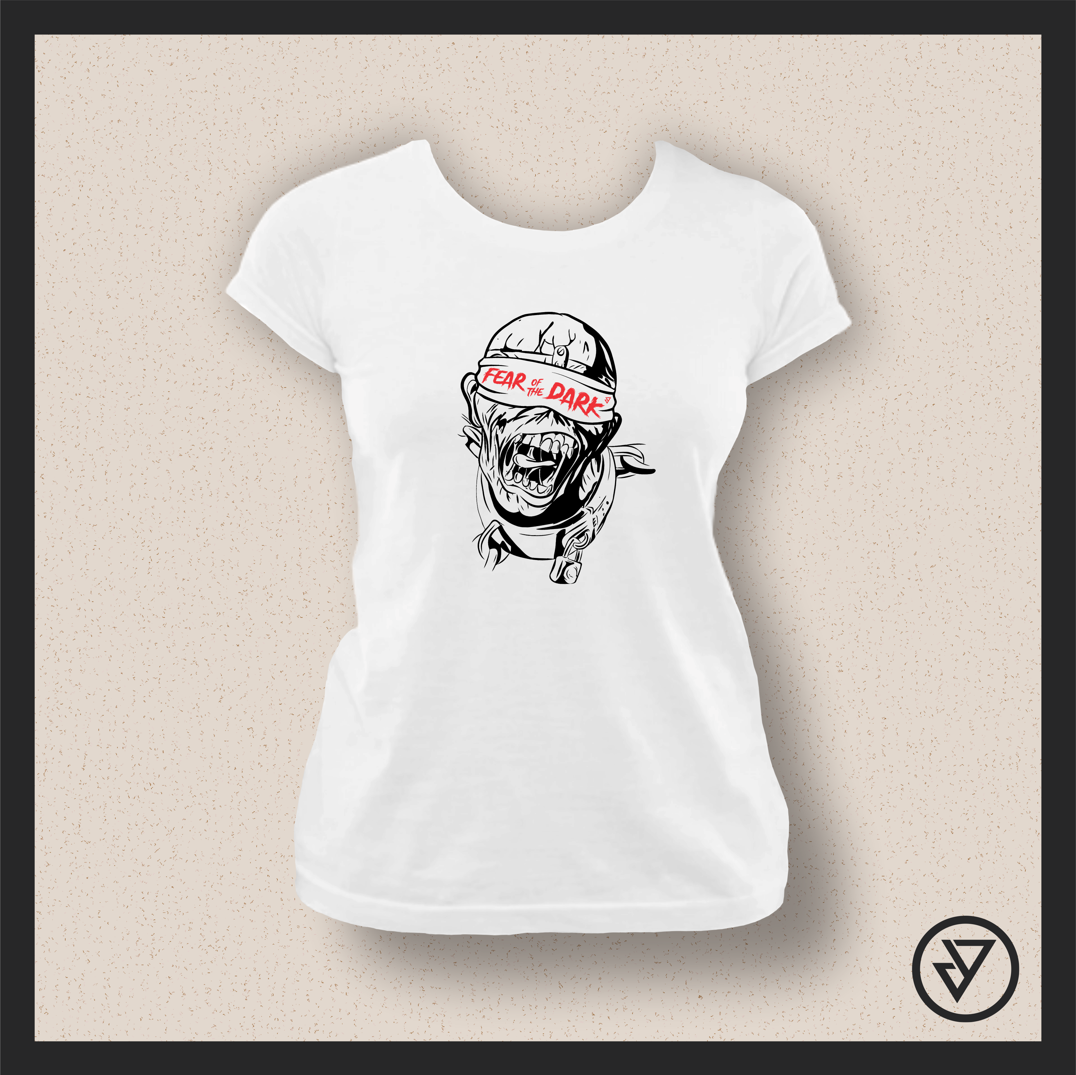 Nome do produto  Camisa Feminina Iron Maiden (Fear Of The Dark) - Branca