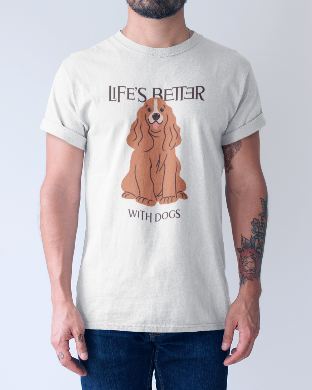 Nome do produto  Camiseta Life's Better With Dogs