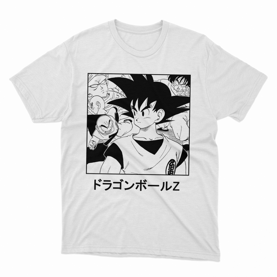 Nome do produto  Camiseta Branca Dragon Ball - Guerreiros Z