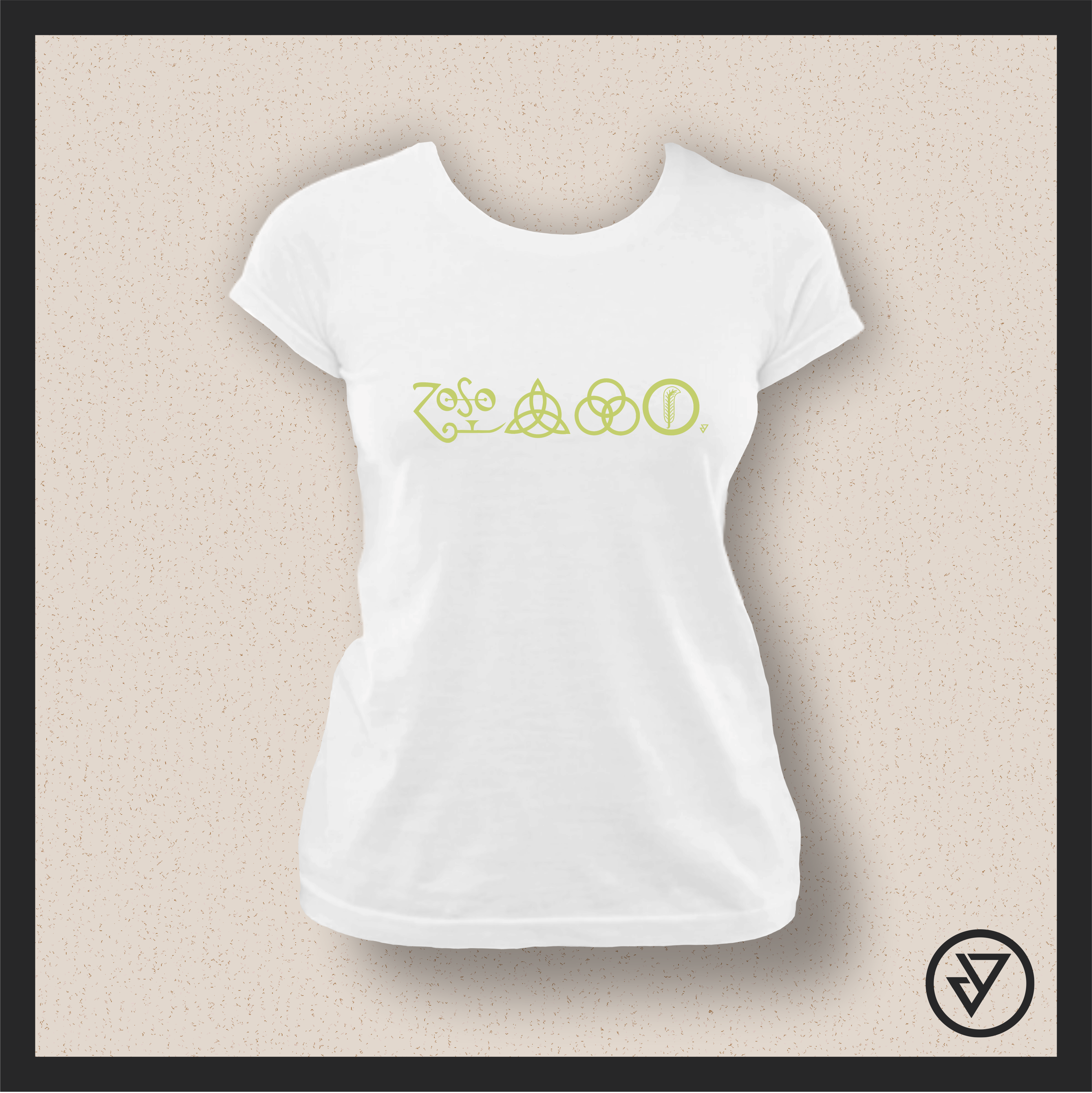 Camisa Feminina Led-Zeppelin - Branca/Preta