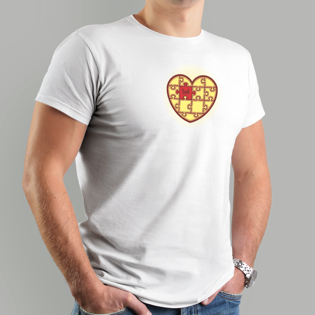Camiseta - Coração quebra cabeça