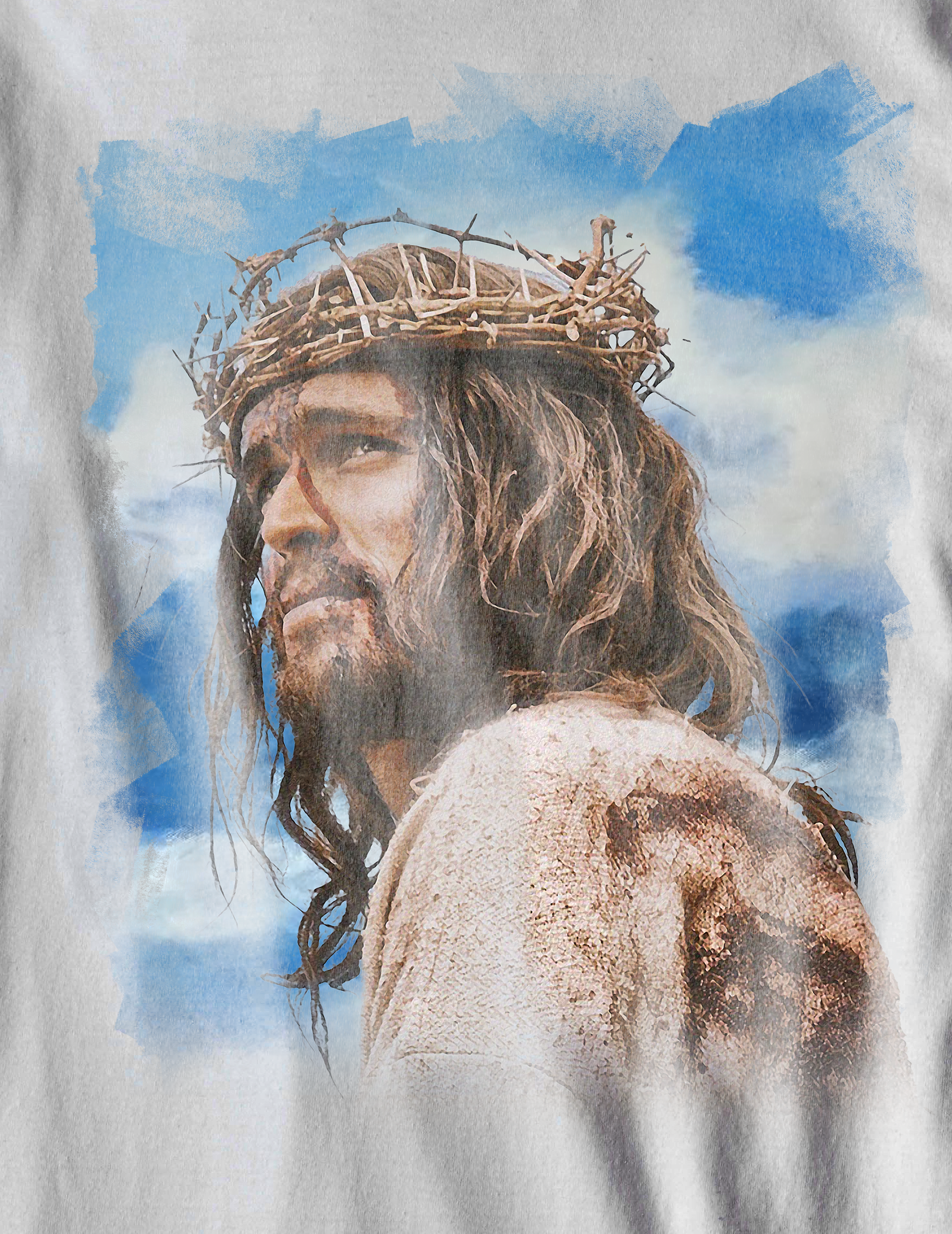 Nome do produto  Camiseta Jesus e a coroa - (Unissex)