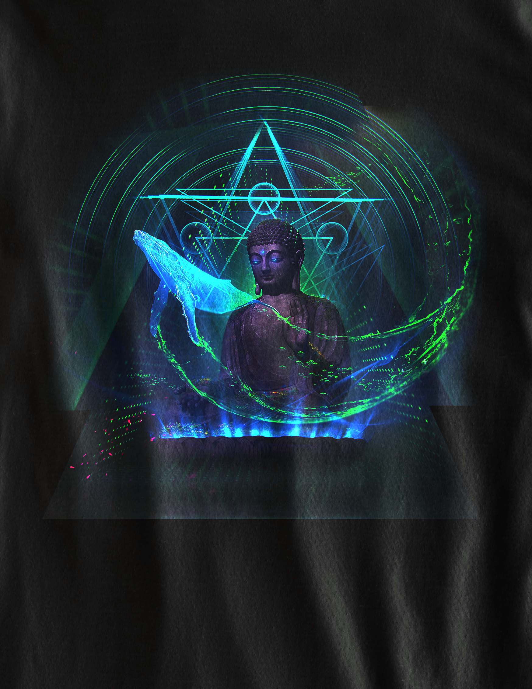 Nome do produto  Camiseta Buda e Geometria Sagrada - (unissex)