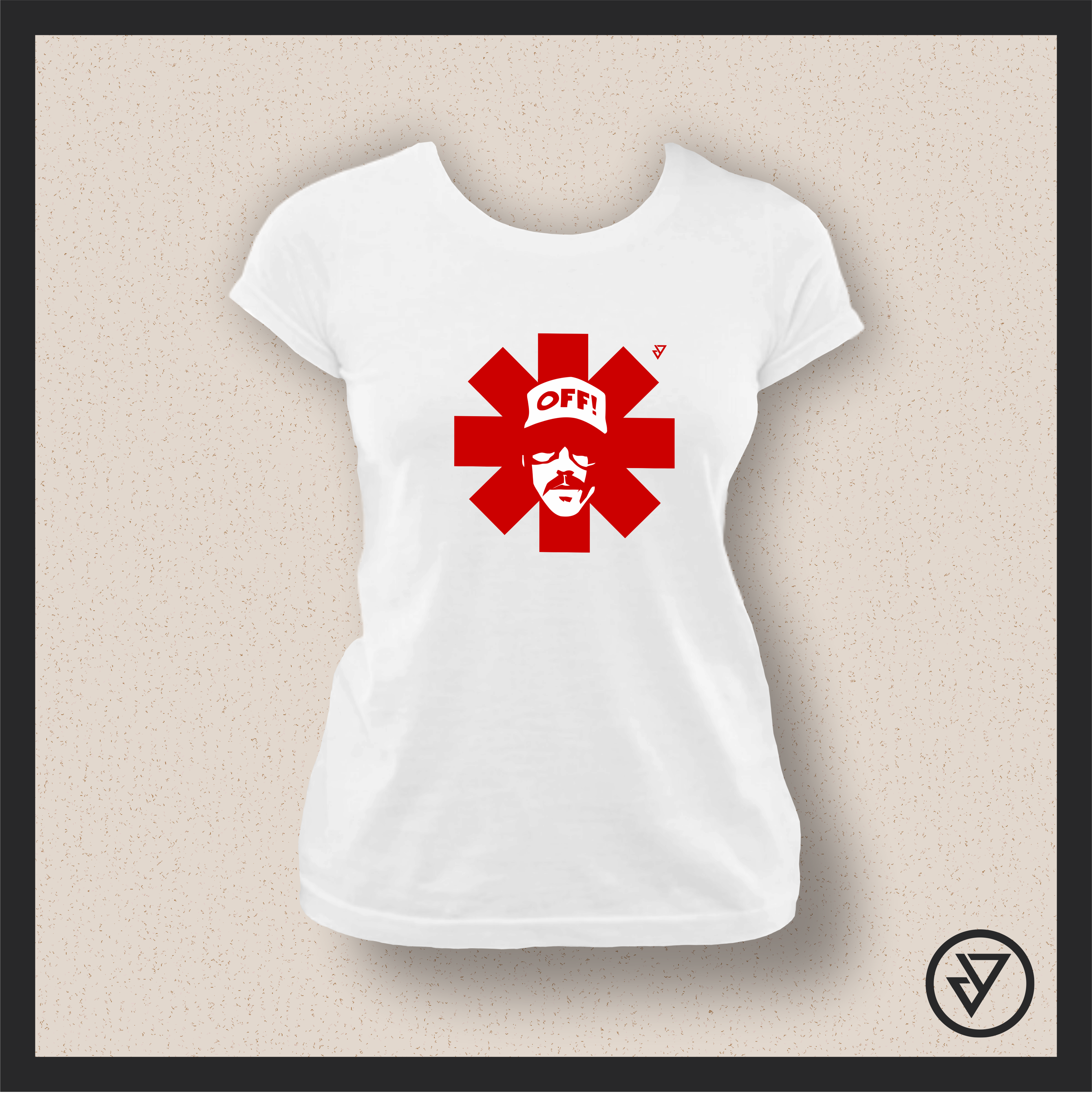 Nome do produto  Camisa Feminina Red Hot Chili Peppers (Anthony Kiedis) - Branca/Preta