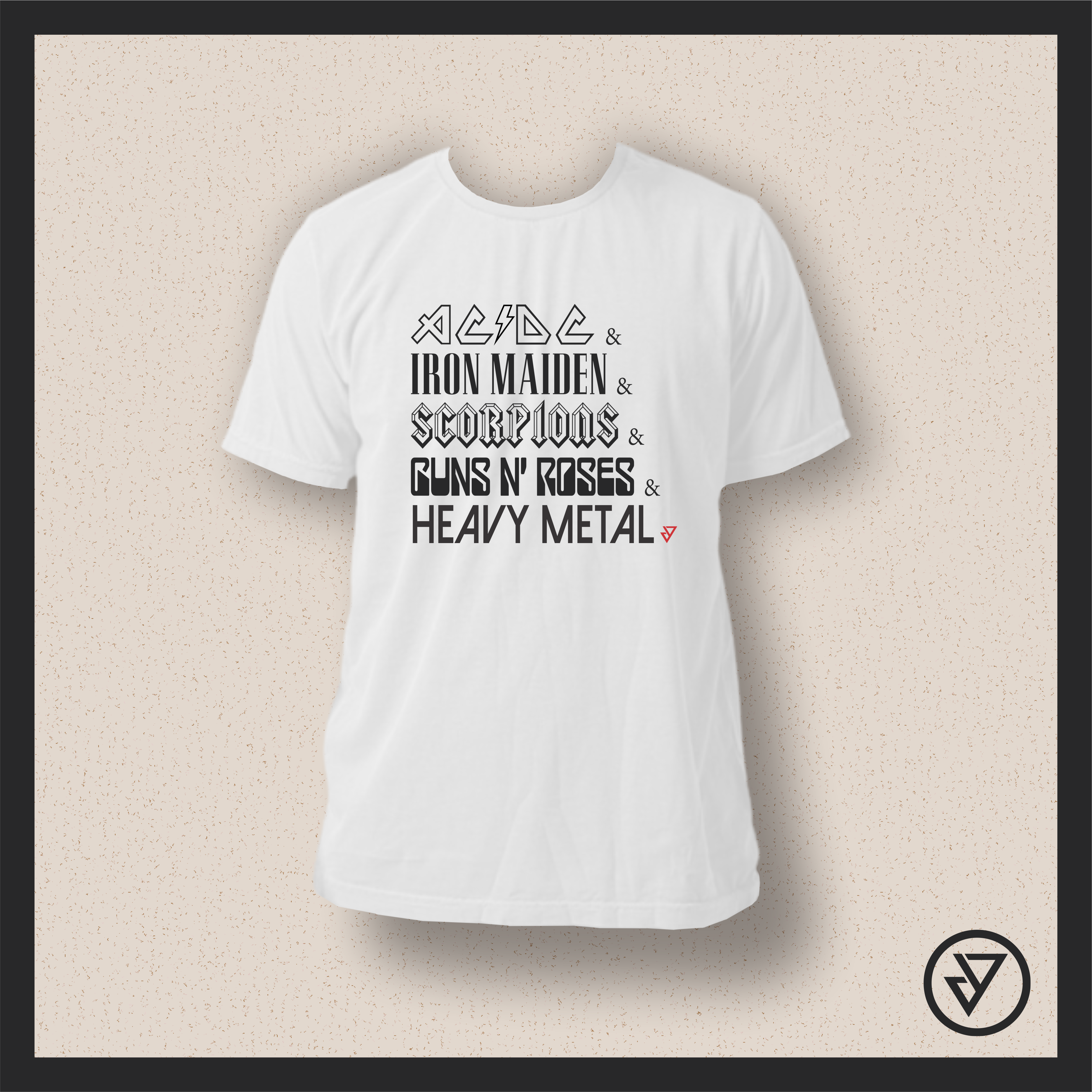 Camisa Heavy Metal (Bandas) - Branca