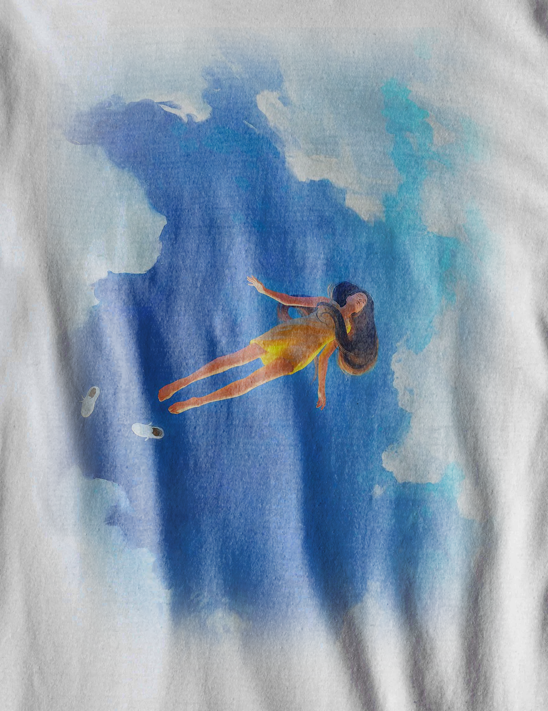 Nome do produto  Camiseta Flutuando em Pensamentos - (unissex)