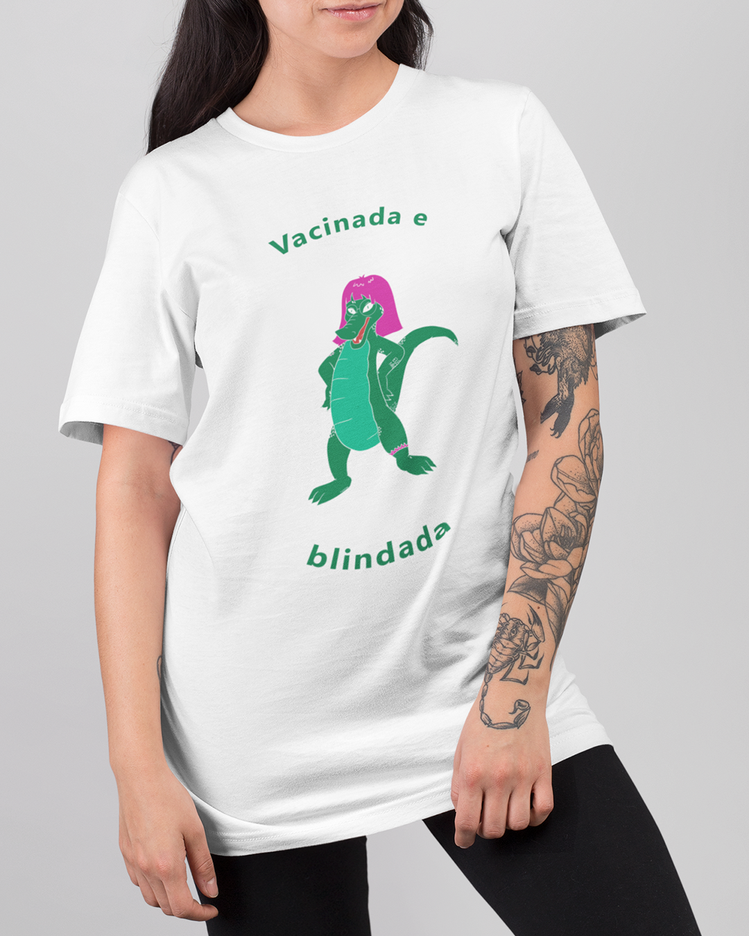 Nome do produto  Camiseta Vacinada e Blindada