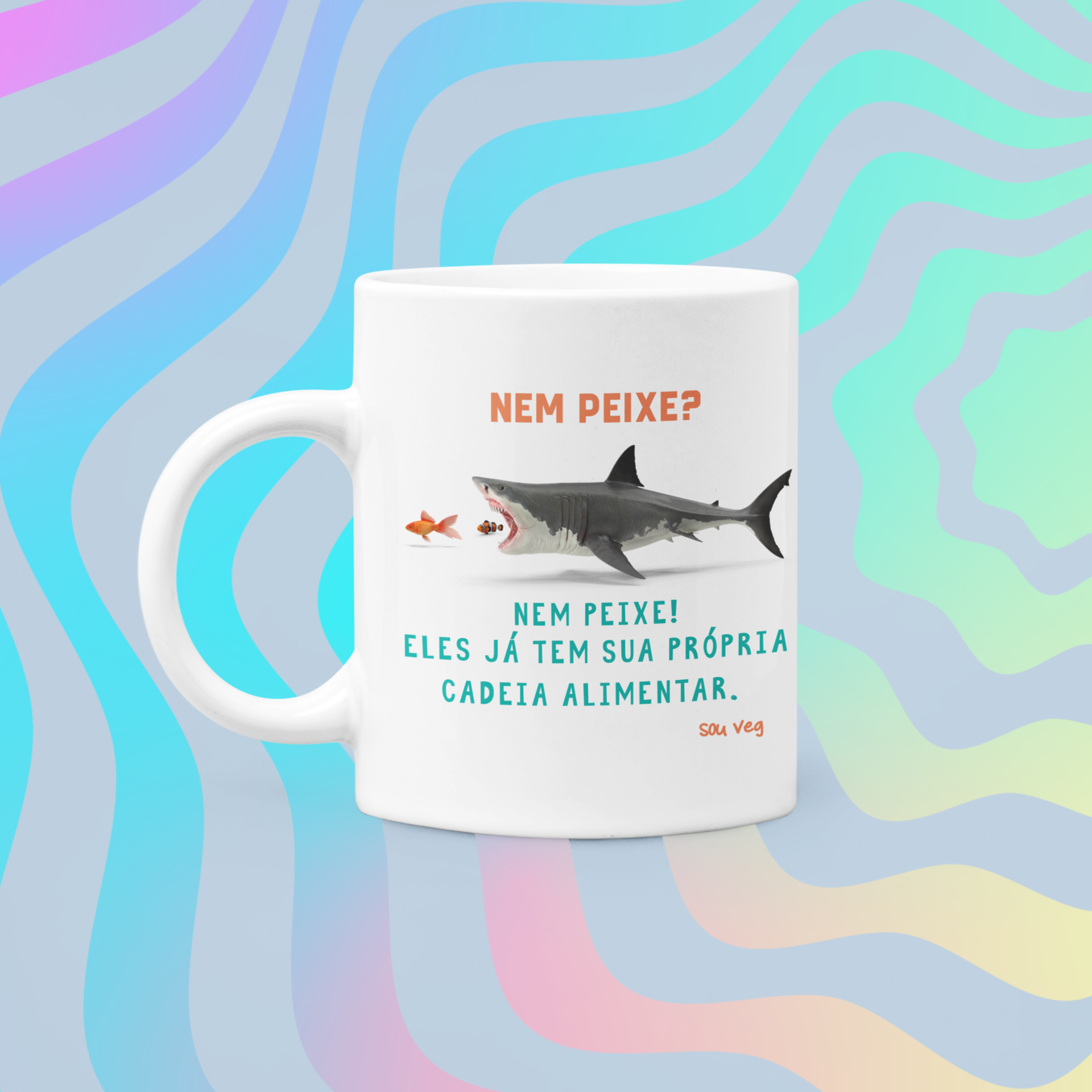 Caneca de Porcelana - Nem Peixe? 