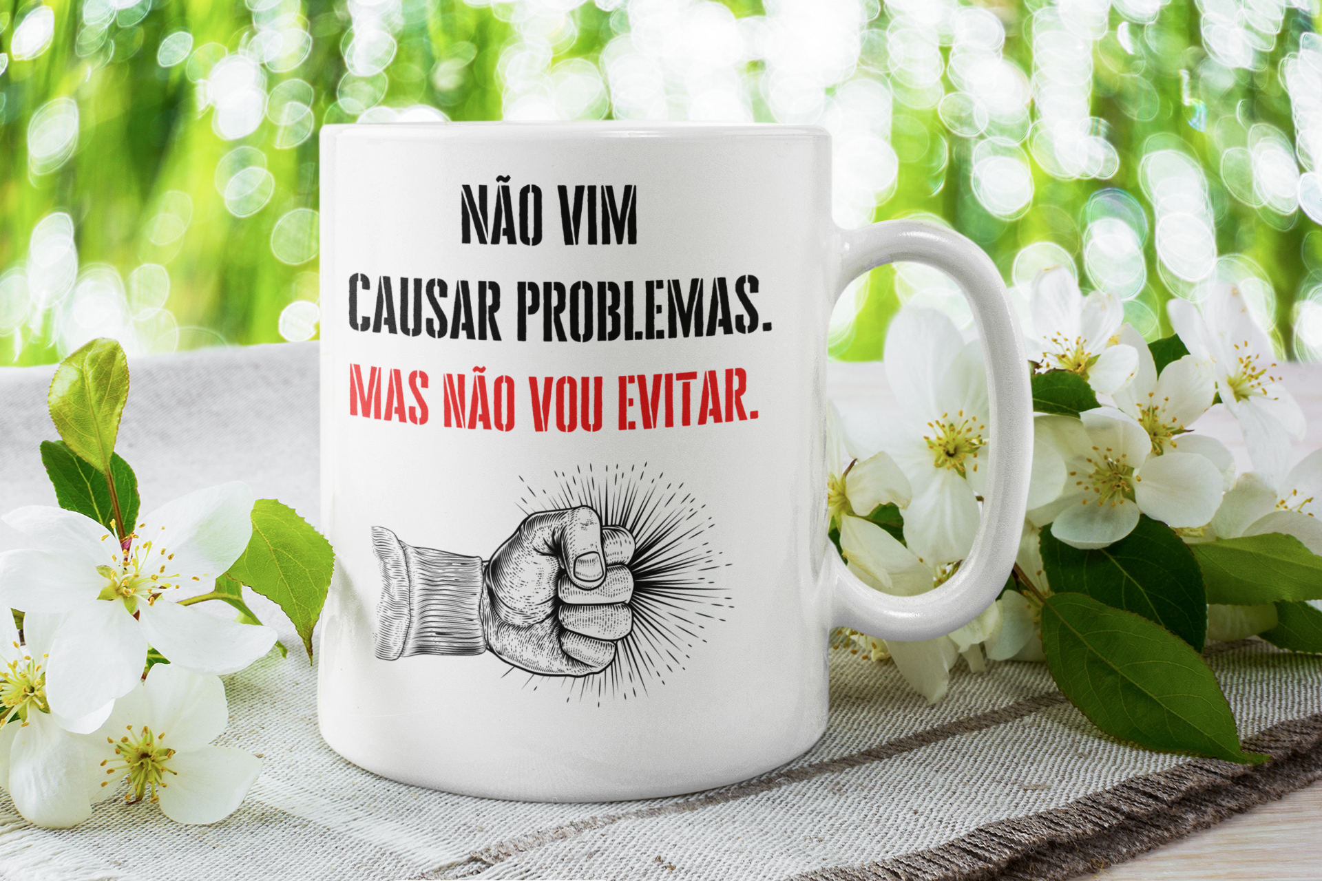 Caneca de porcelana Branca - Não Pude Evitar
