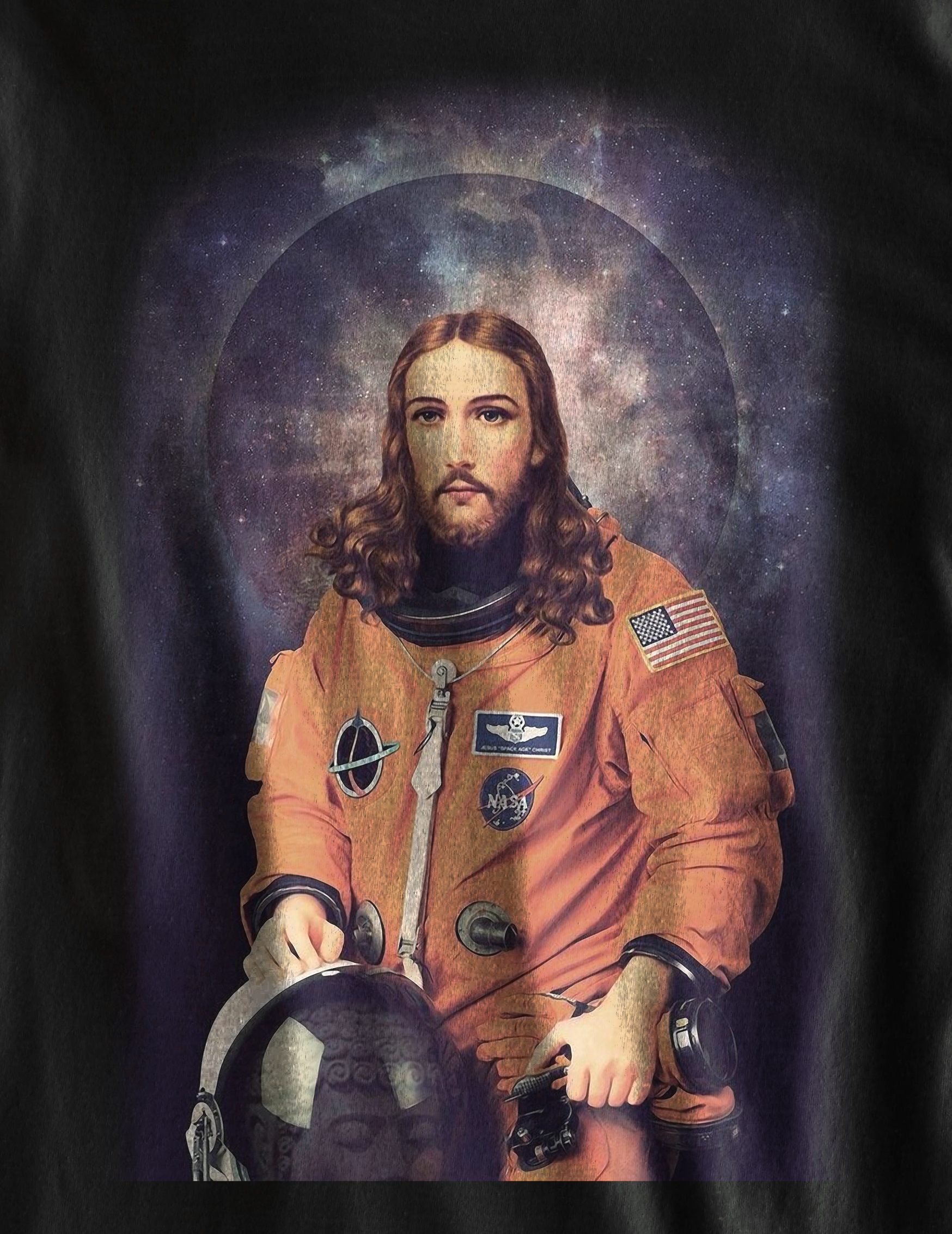 Nome do produto  Camiseta Jesus Astronauta - (unissex)