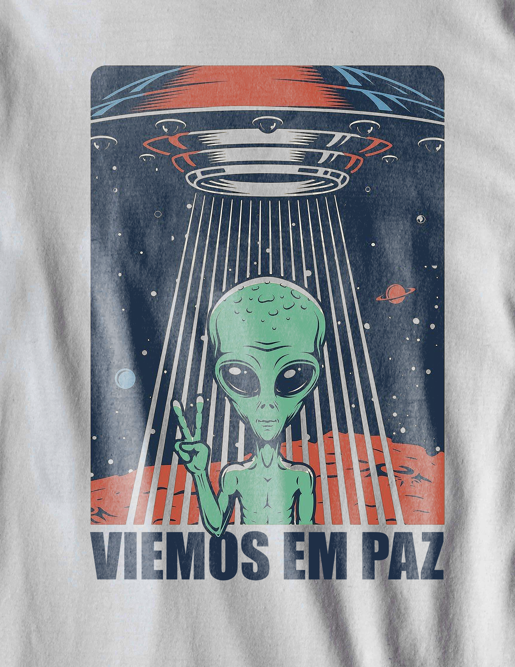 Nome do produto  Camiseta ET - Viemos em Paz - (unissex)