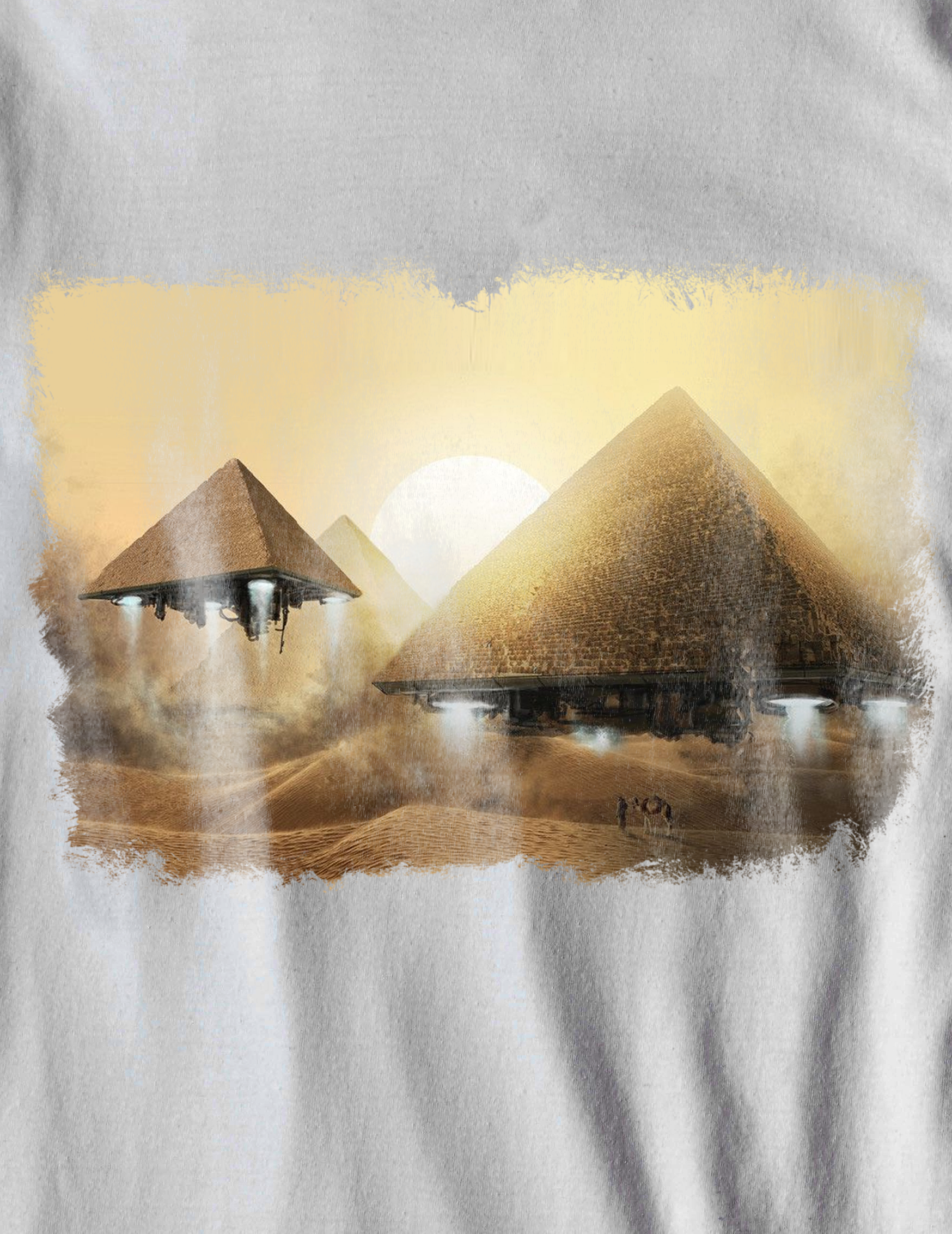 Nome do produto  Camiseta Naves Pirâmides - (unissex)