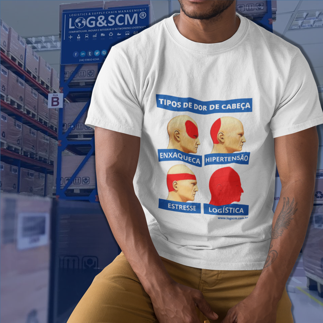 Nome do produto  T Shirty Quality Dores na Logística LOGSCM Masc