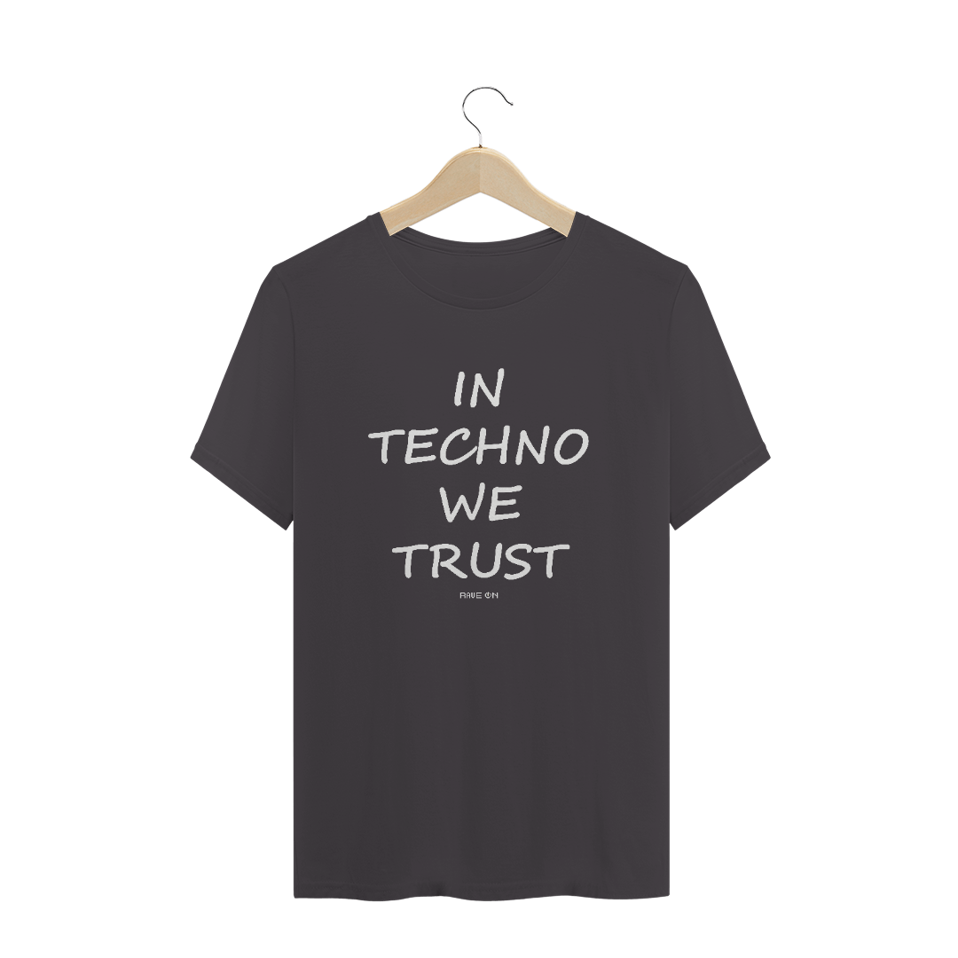Nome do produto  Camiseta estonada In Techno We Trust - Rave ON