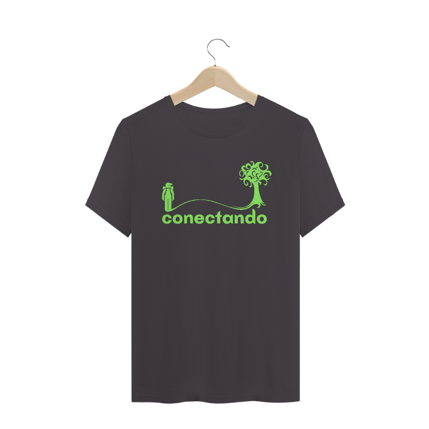 Nome do produto  Conectando _ Camiseta Estonada _Chumbo