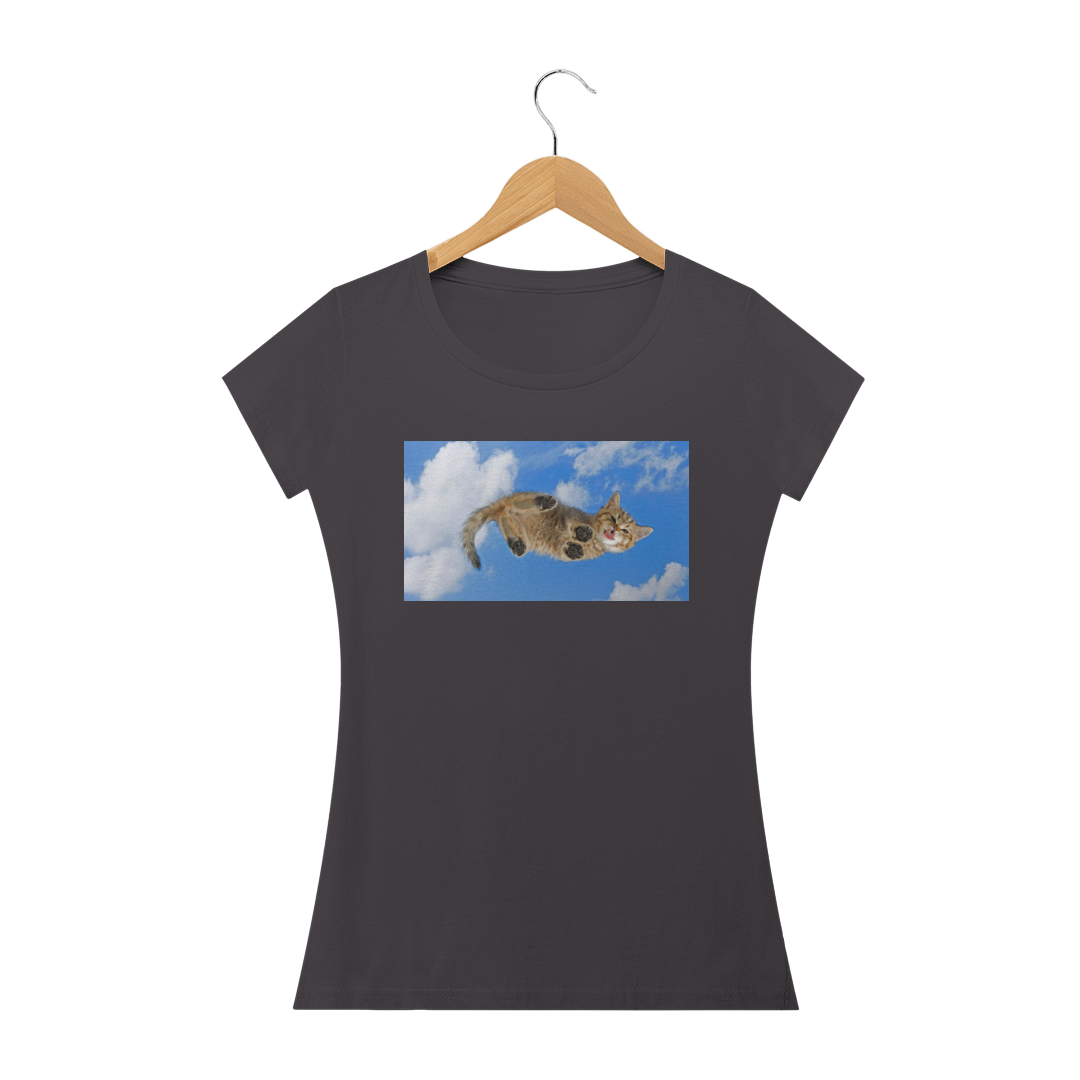 Nome do produto  CAMISETA BABY LONG - GATINHO - Feminina