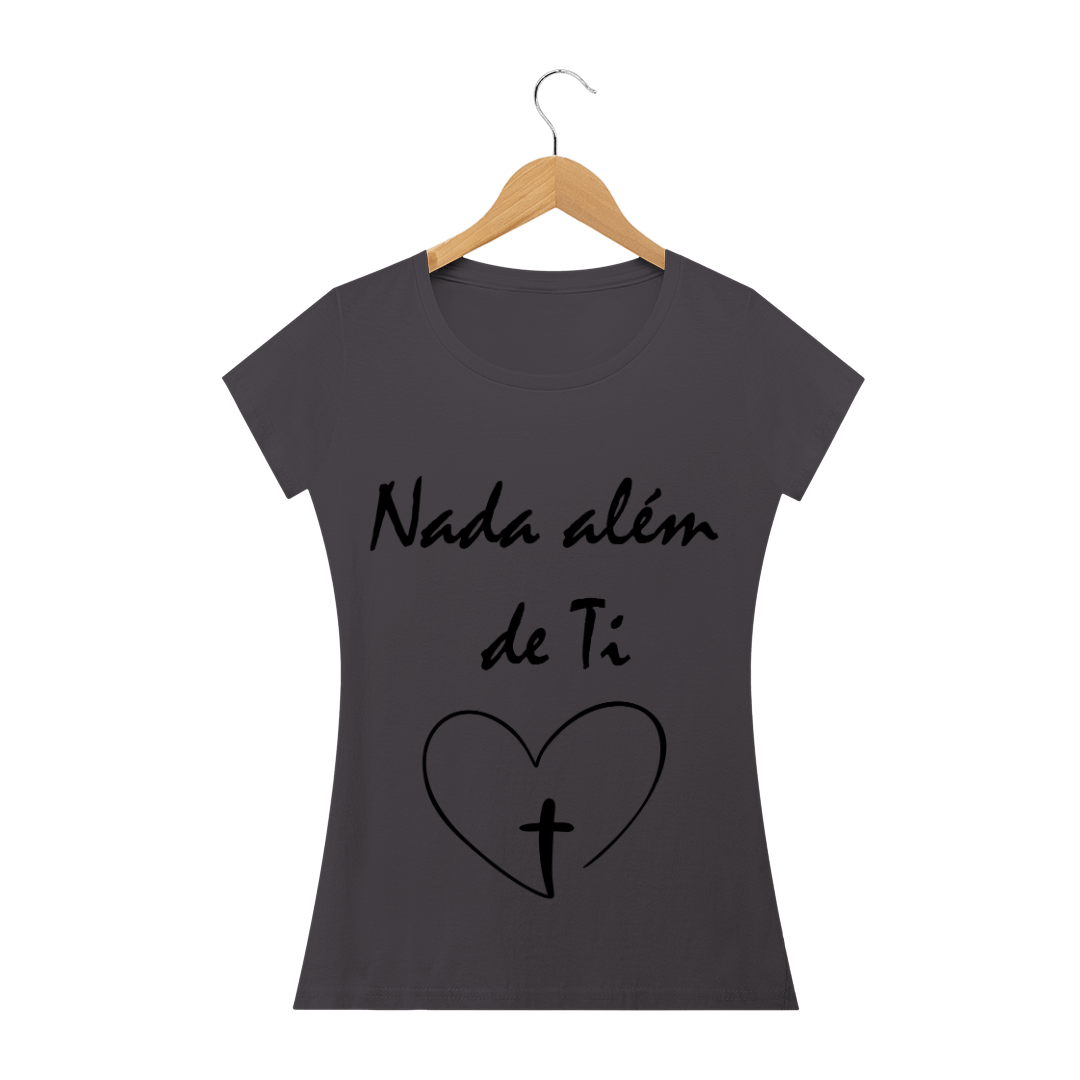 Nome do produto  Camisa Baby Look Estonada Escrita Preta Nada Além