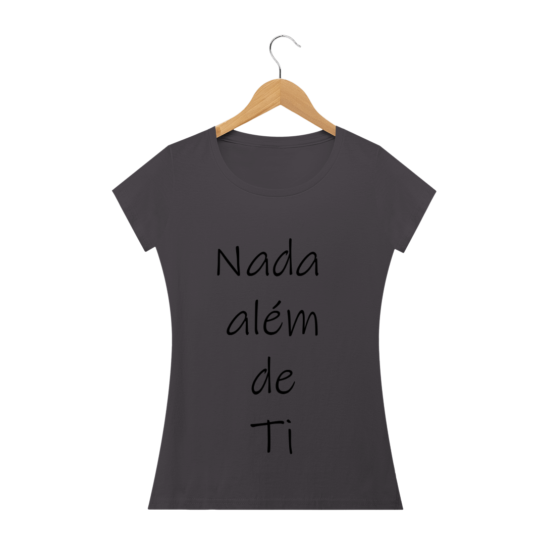 Nome do produto  Camisa Baby Look Estonada Escrita Preta Nada Além de Ti