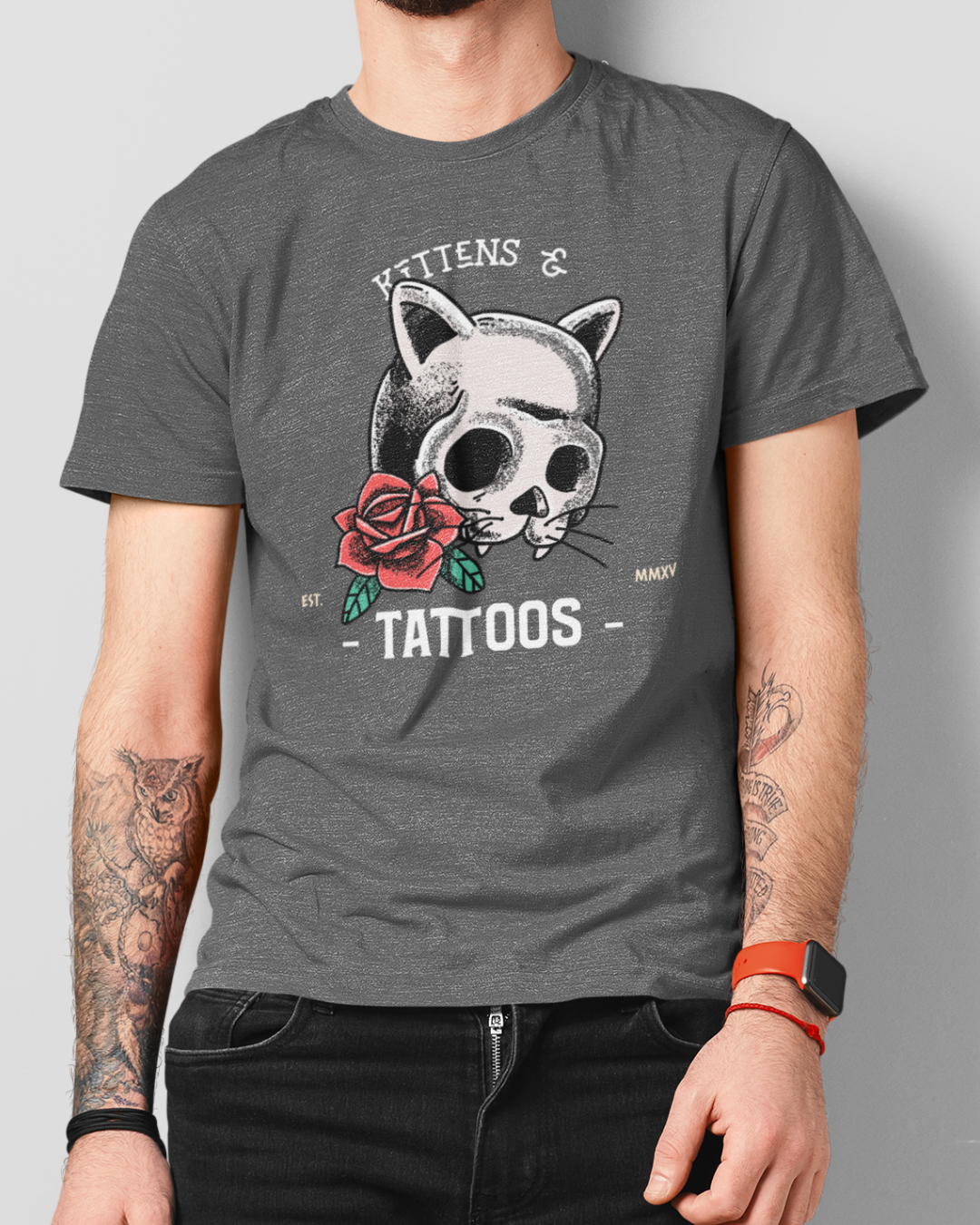 Nome do produto  Camiseta Kittens & Tattoos