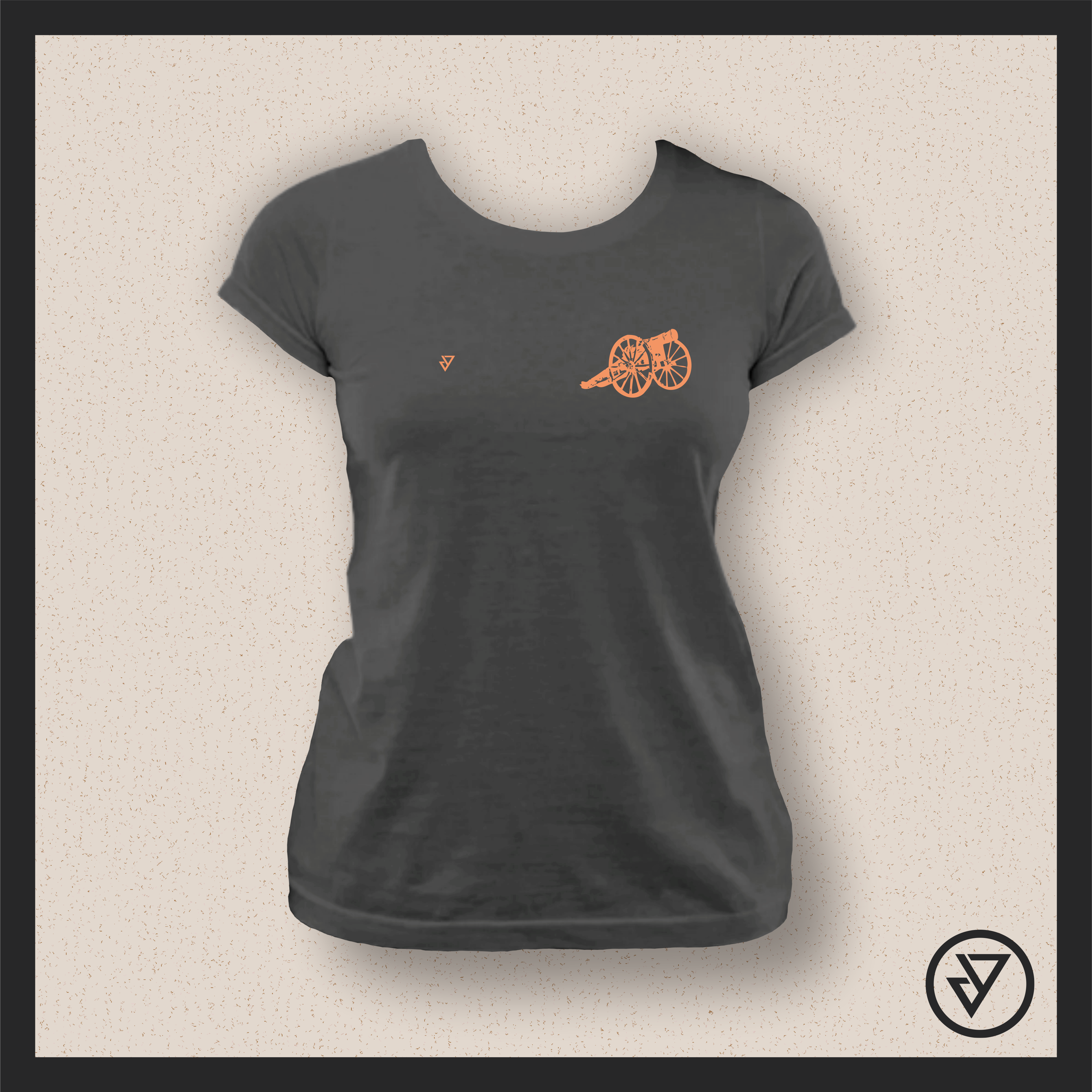 Nome do produto  Camisa Feminina AC/DC (For Those About to Rock) - Cinza Estonada