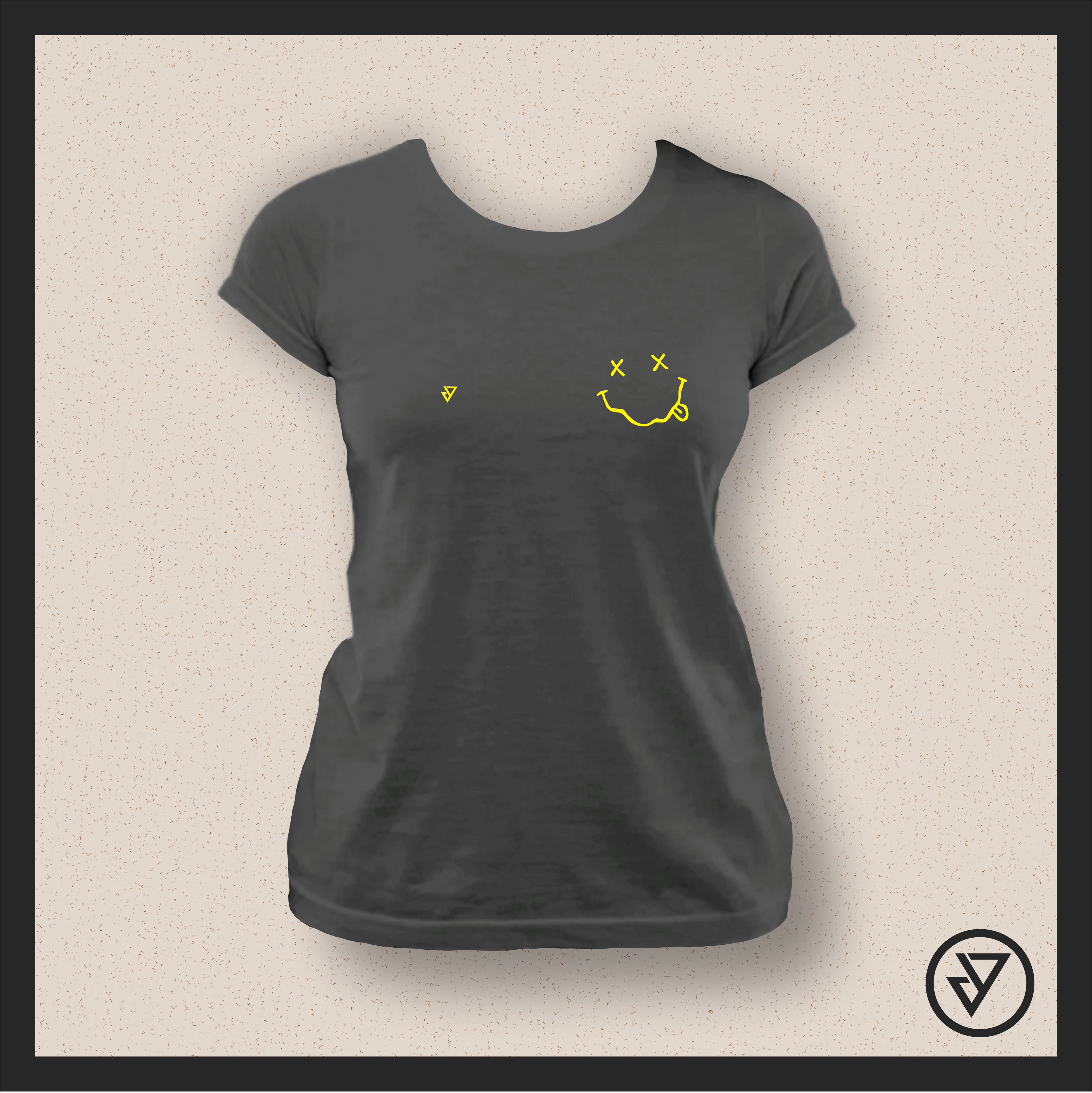 Nome do produto  Camisa Feminina Nirvana - Cinza Estonada