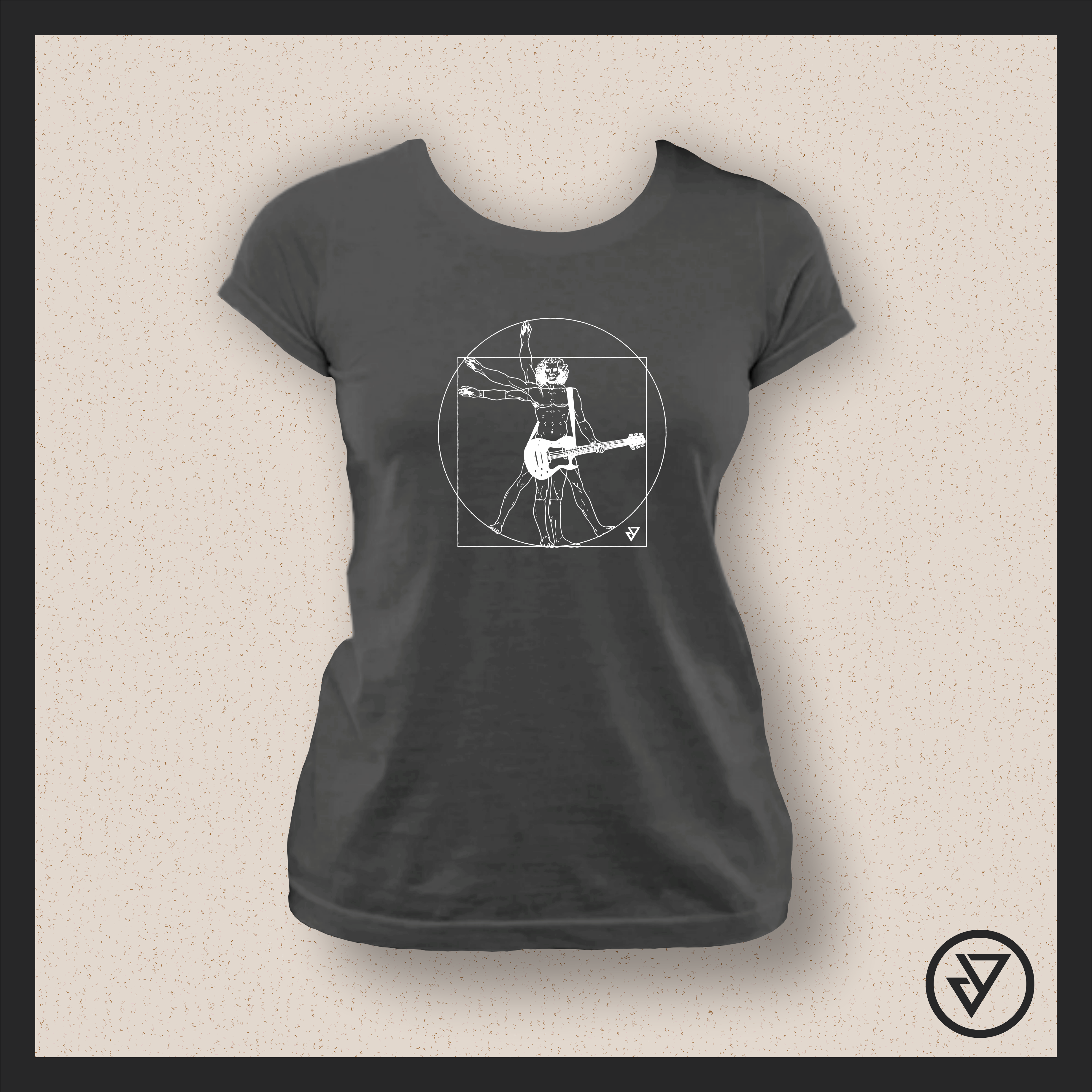 Nome do produto  Camisa Feminina Vitruvian Rock - Estonada (3 Cores)