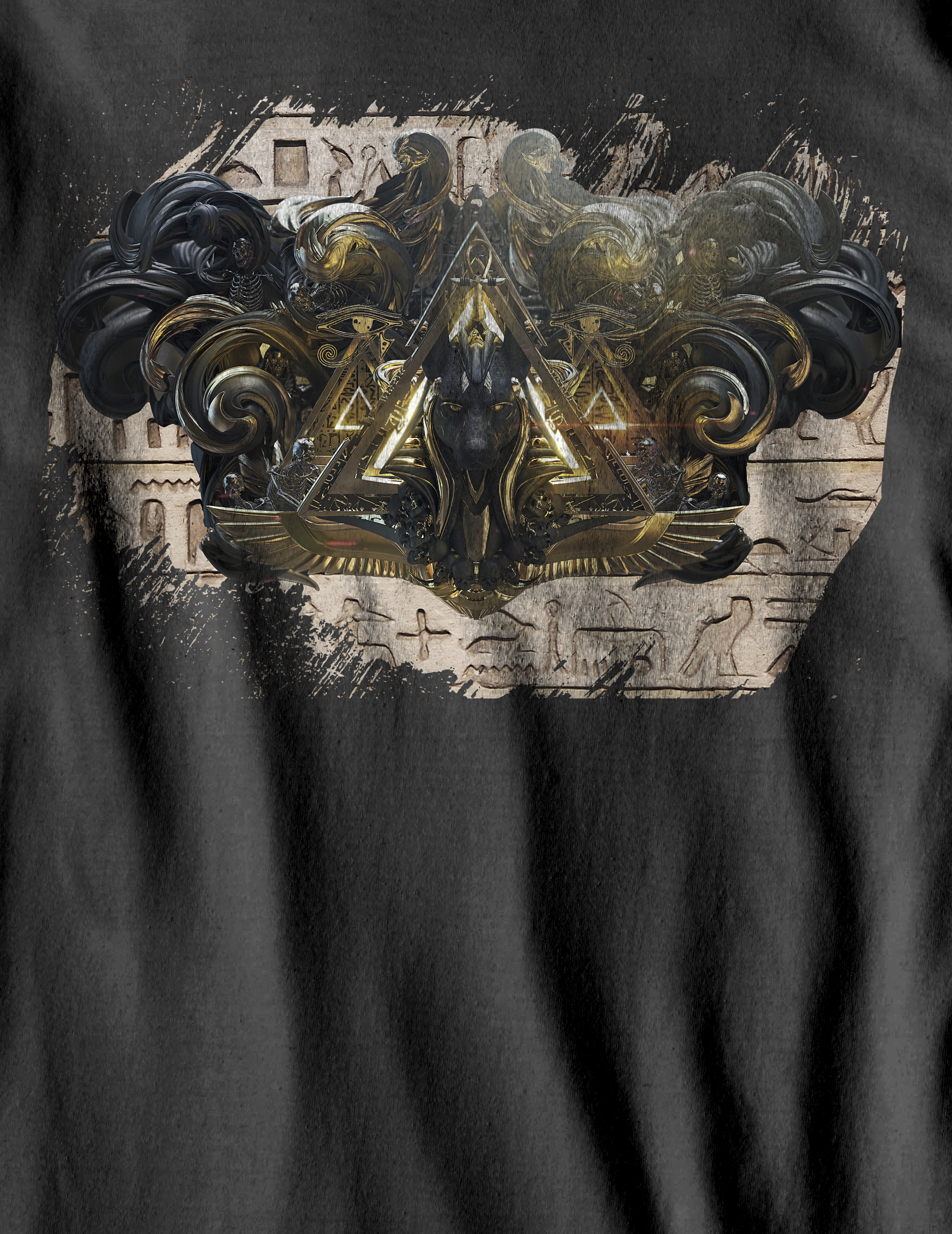 Nome do produto  Camiseta Estonada - Anúbis - o Deus da Morte - (unissex)